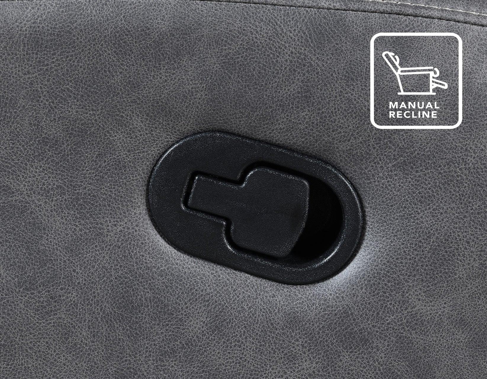 Gaston Gray Manual Glider Recliner - Image 7