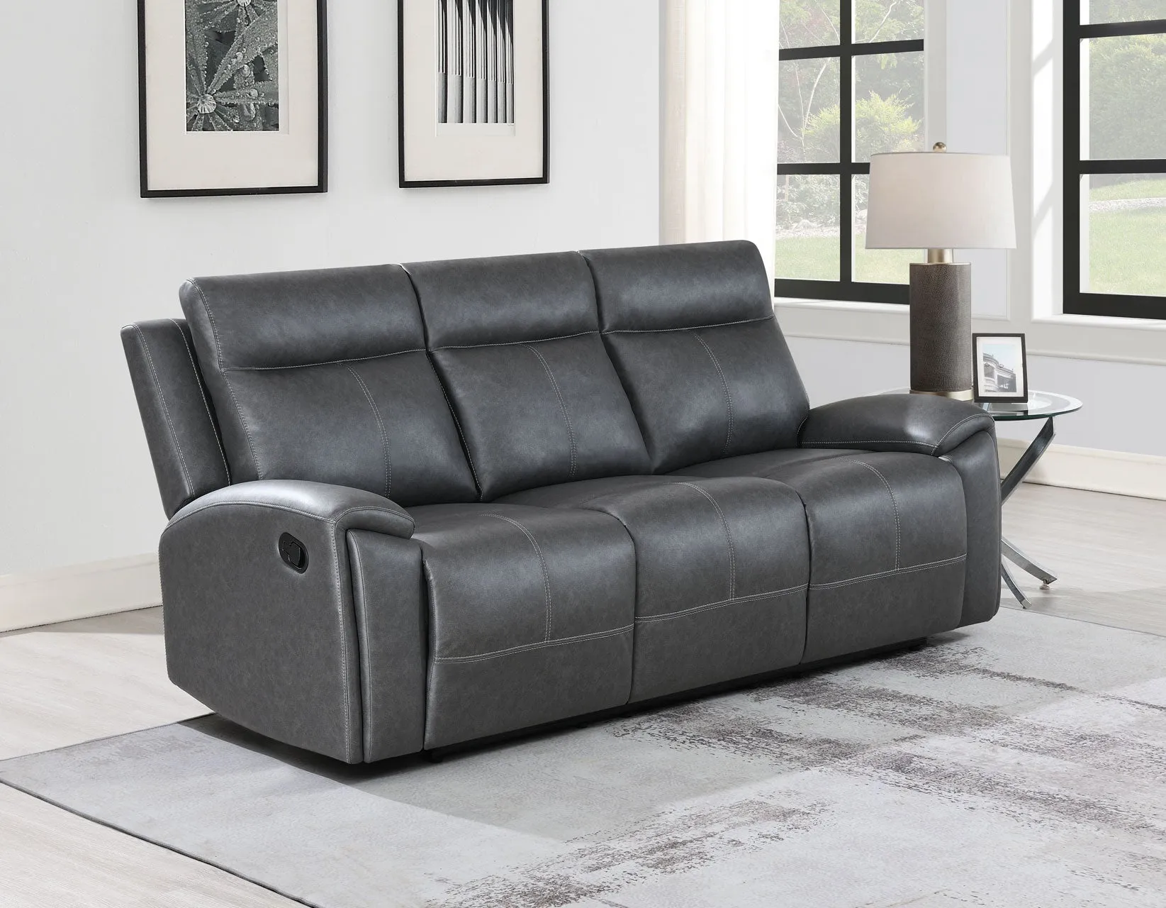 Gaston Reclining Sofa with Drop-Down Console - Image 2
