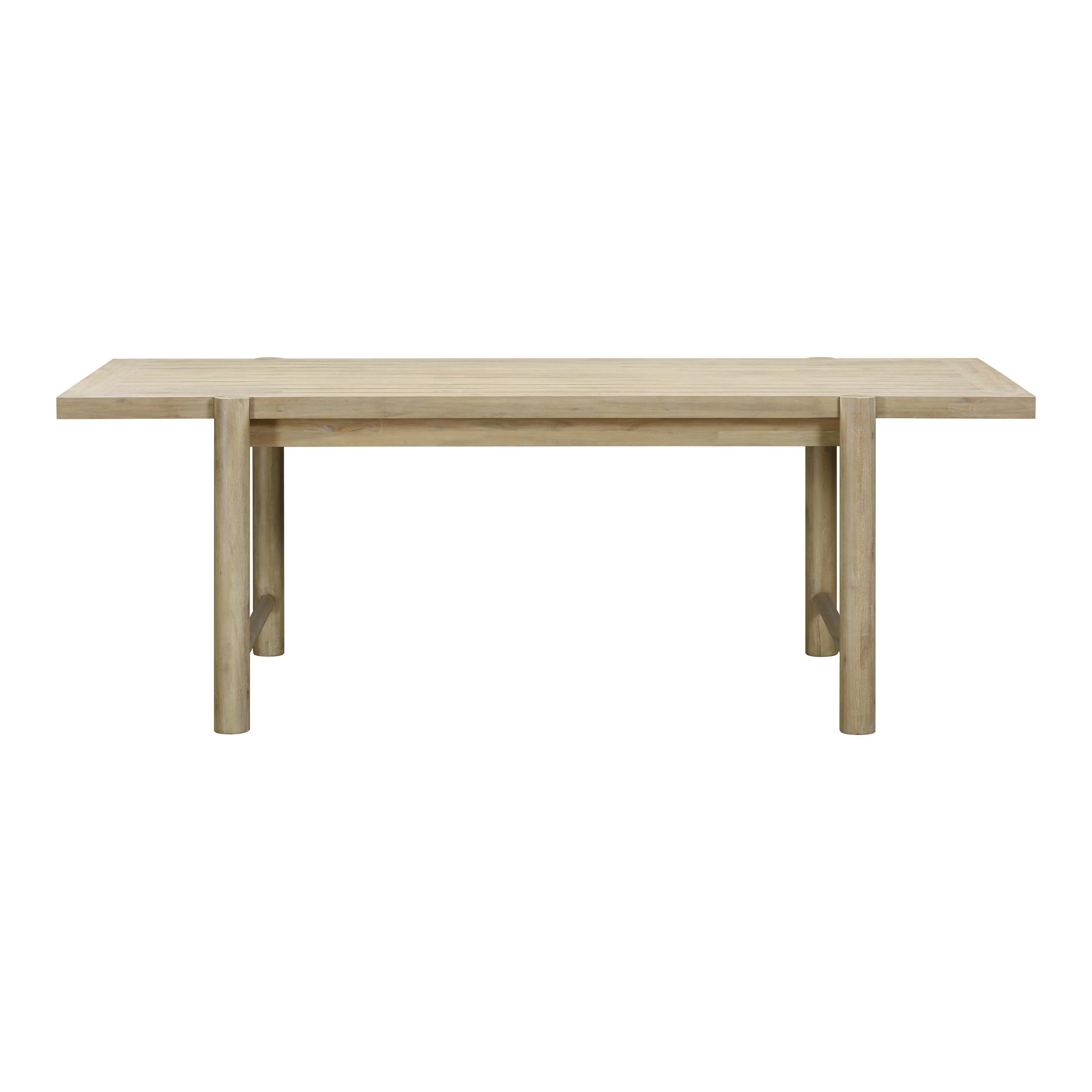 Gata Light Teak Outdoor 87" Rectangular Dining Table - Image 3