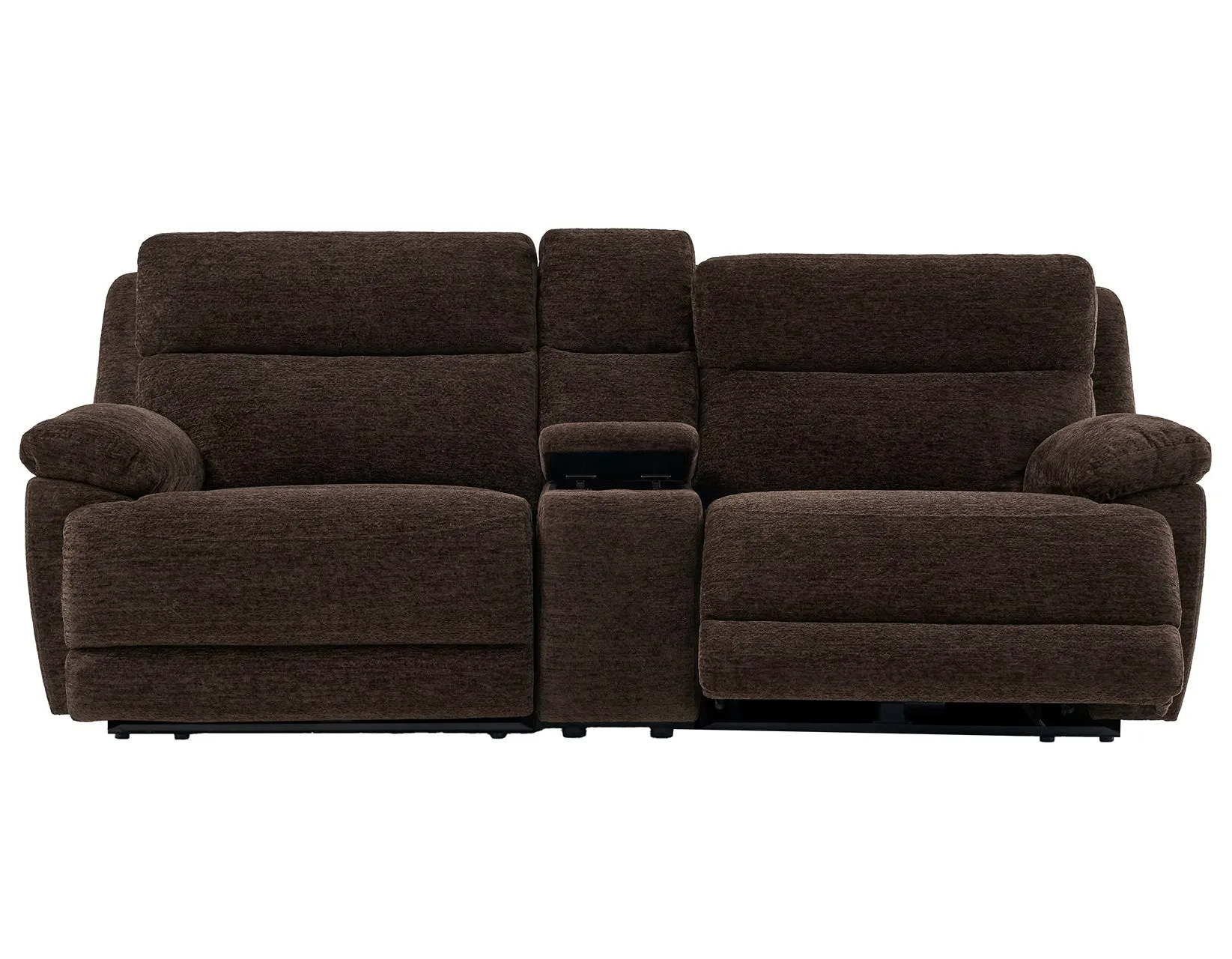 Gatlin Brown Fabric Dual-Power 3-Piece Reclining Loveseat - Image 3