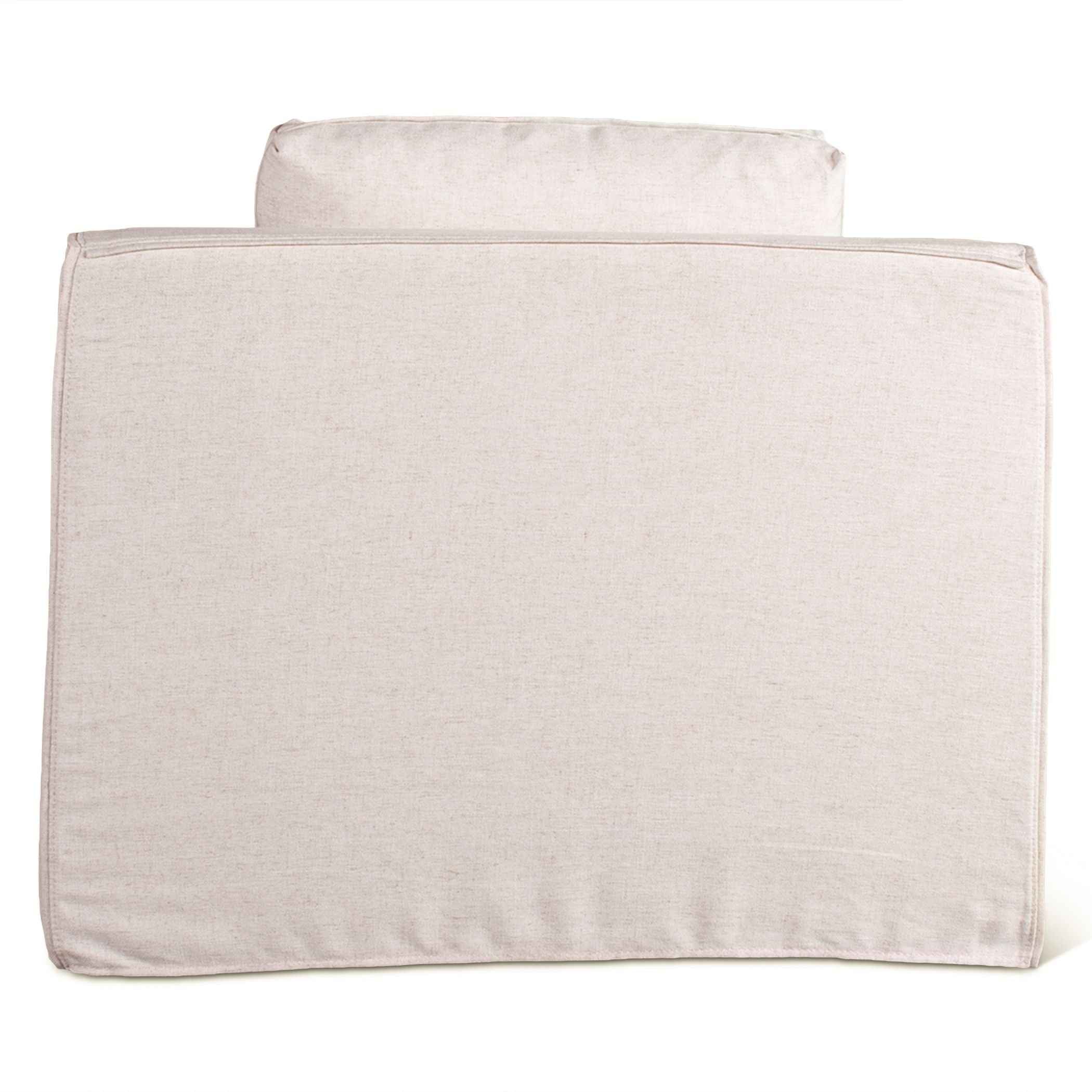 Gatsby Palladium Swivel Accent Chair in White Linen Slipcover - Image 6