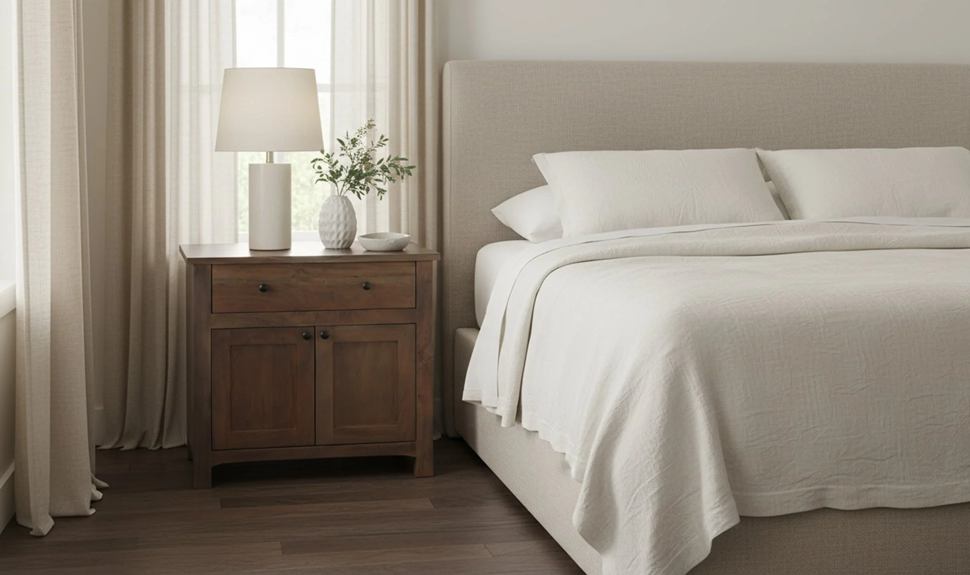 Gene Charging Nightstand Dark Brown - Image 3