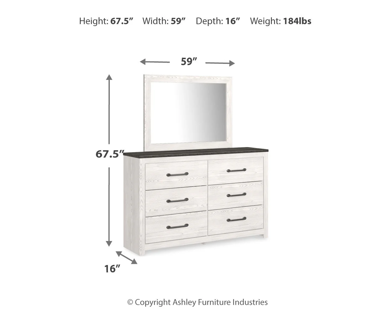 Gerridan White/Gray Panel Bedroom Set - Image 27