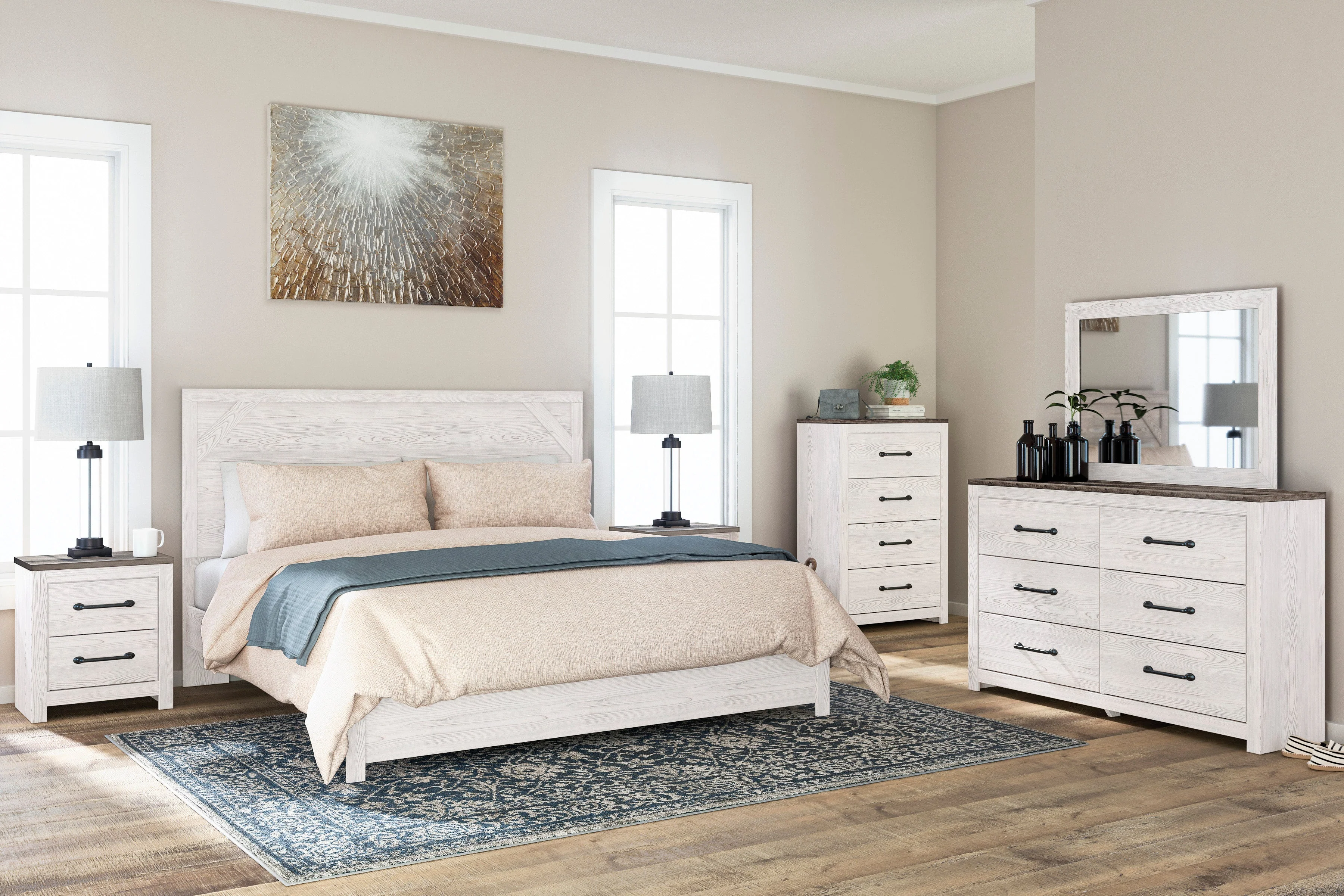 Gerridan White/Gray Panel Bedroom Set - Image 4
