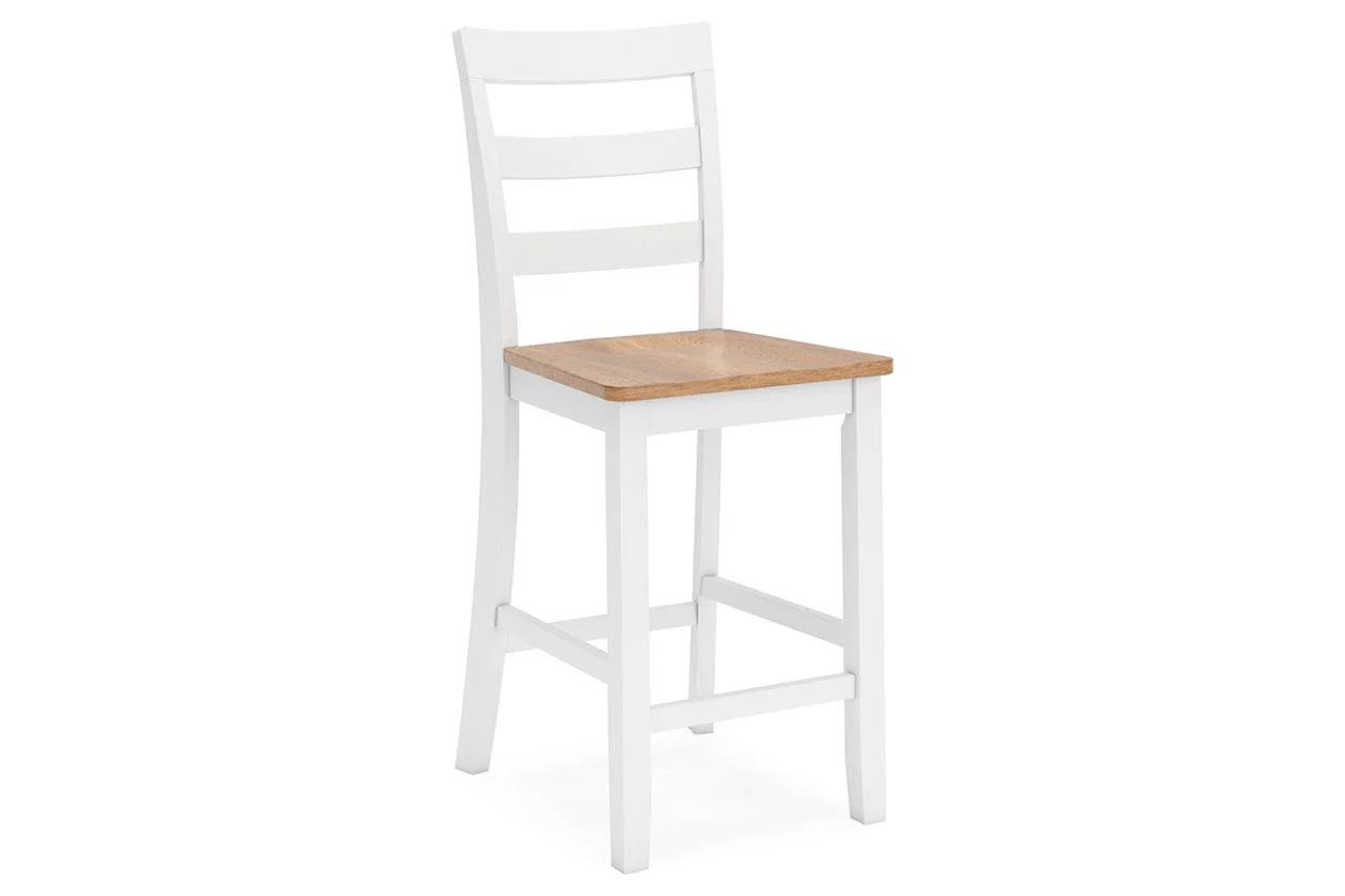 Gesthaven Natural/White Counter Height Dining Table and 4 Barstools - Image 3
