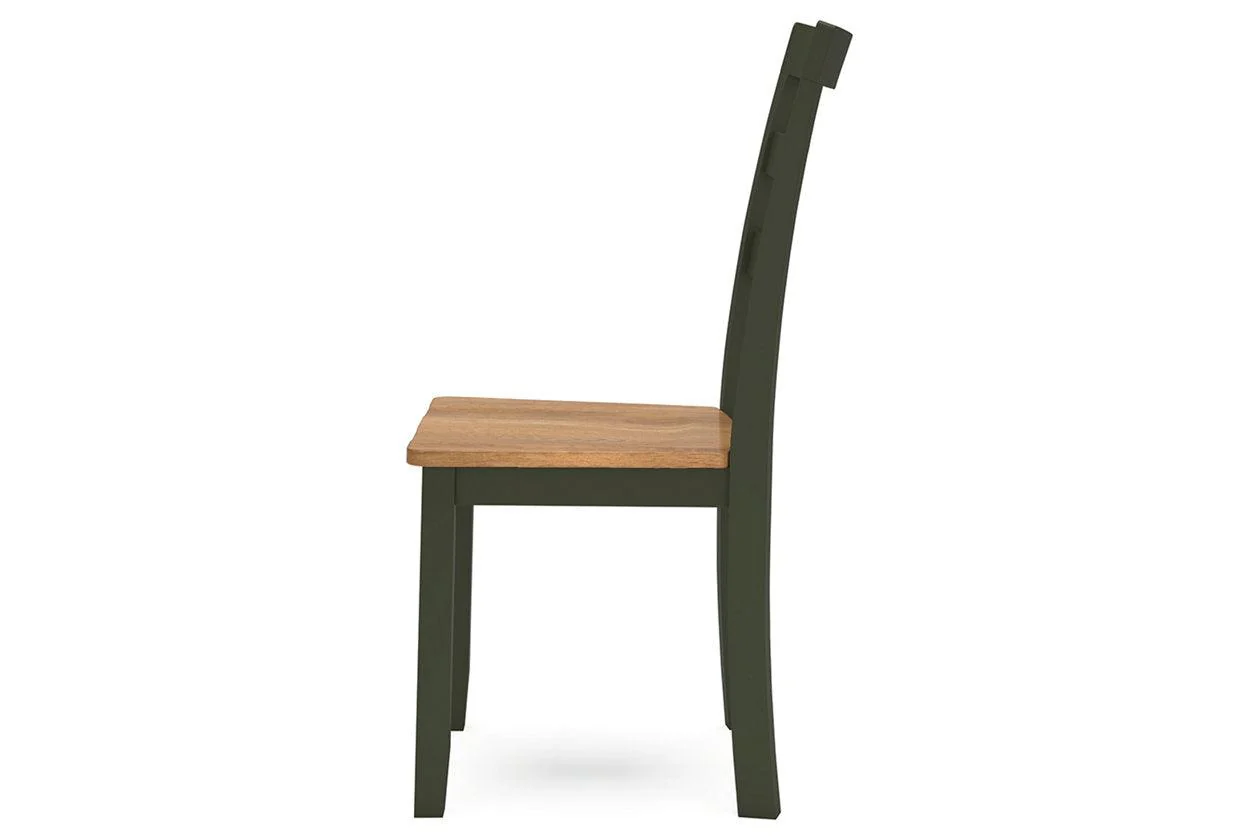 Gesthaven Natural/Green Dining Table and 2 Chairs - Image 4