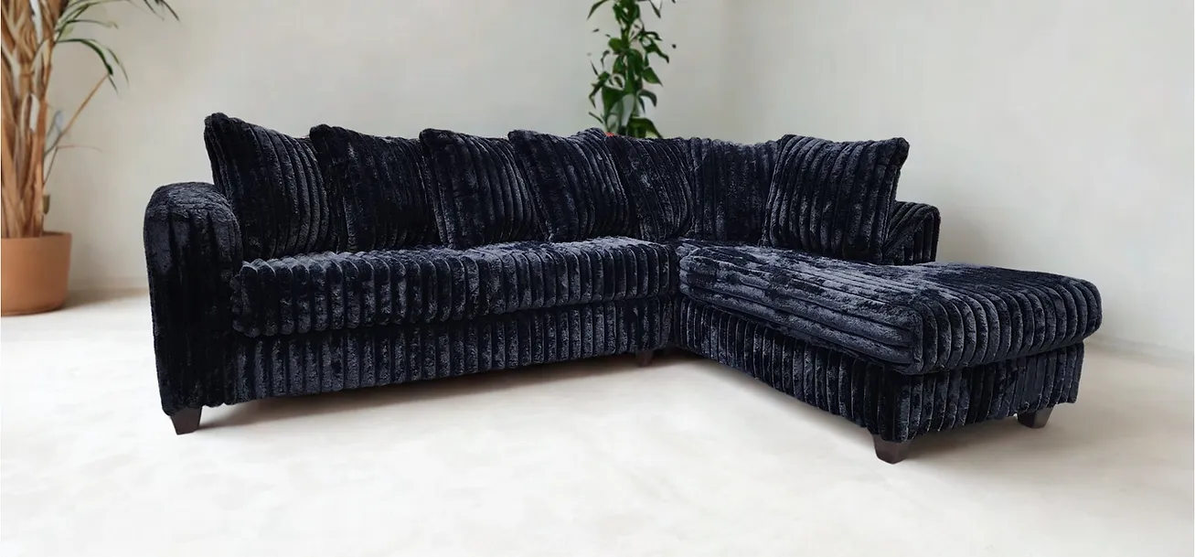 Gia Black Right Arm Facing (RAF) Sectional - Image 2