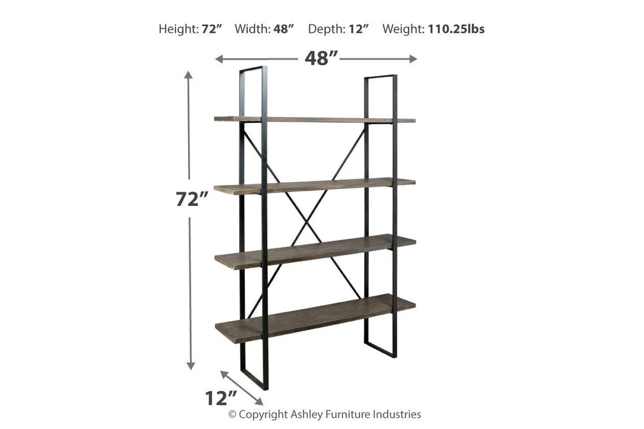 Gilesgrove Black/Gray Bookcase - Image 3