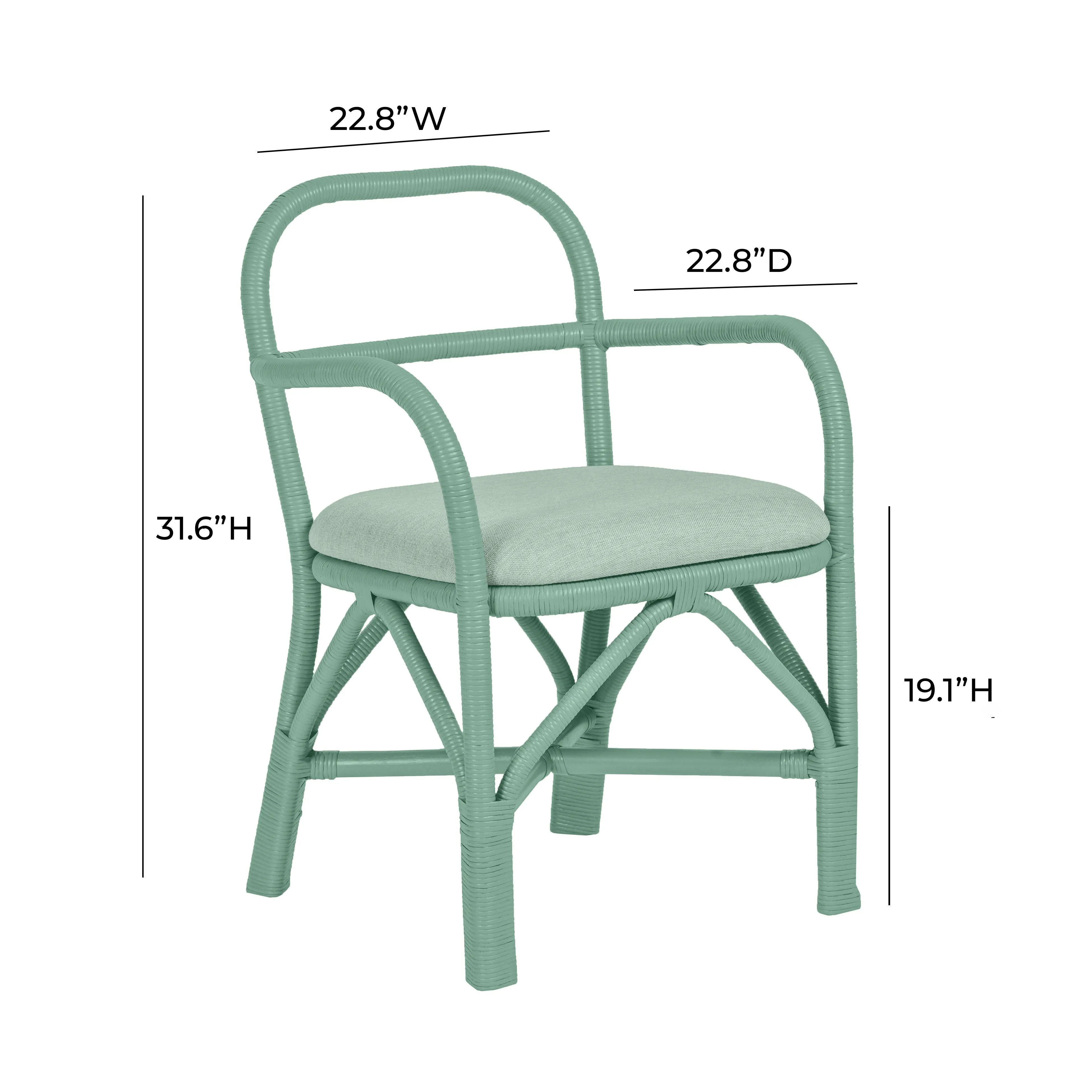 Ginny Rattan Dining Chair - Image 6