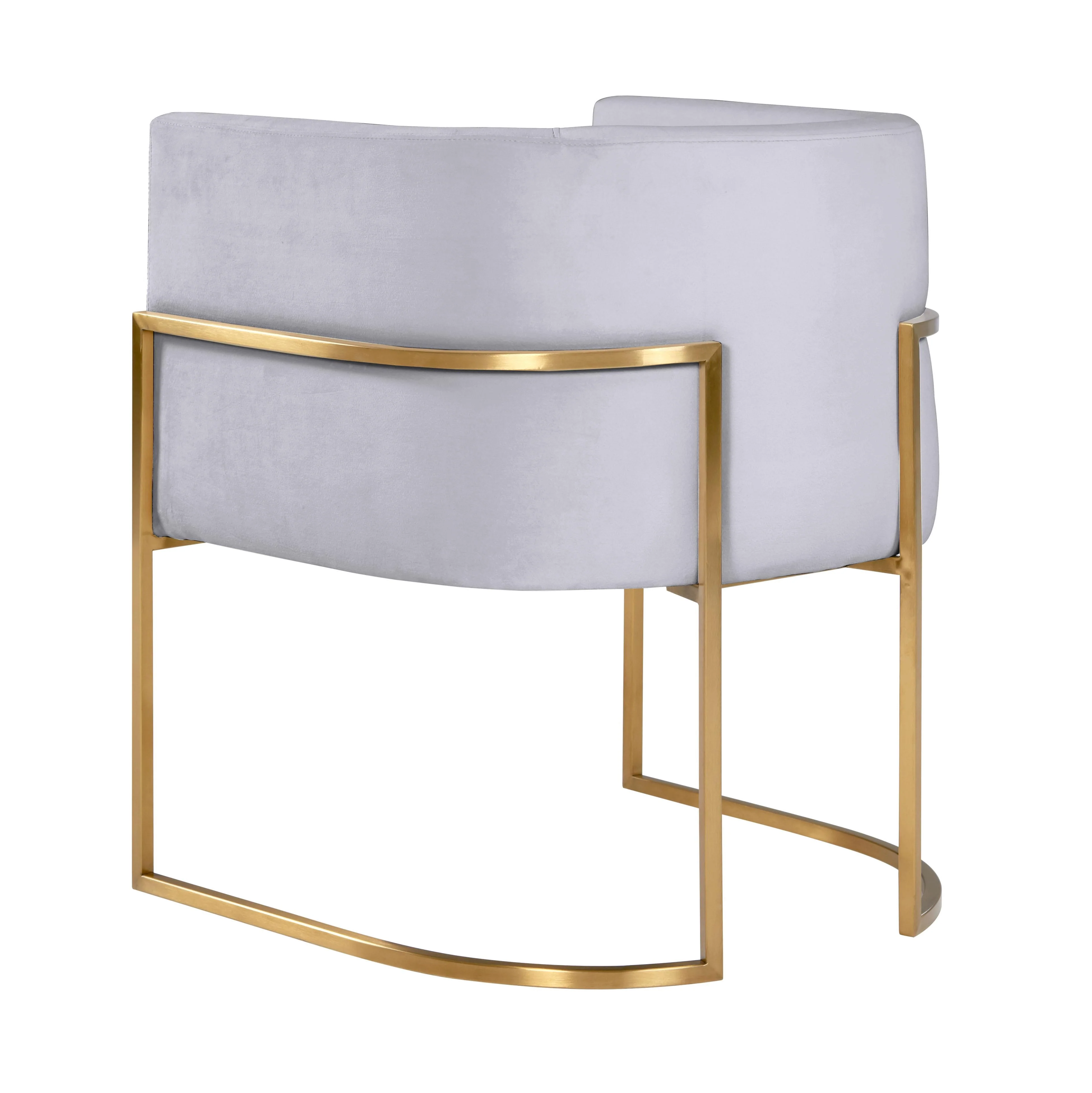 Giselle Velvet Dining Chair with Gold Base by Inspire Me! Home Decor - Image 4