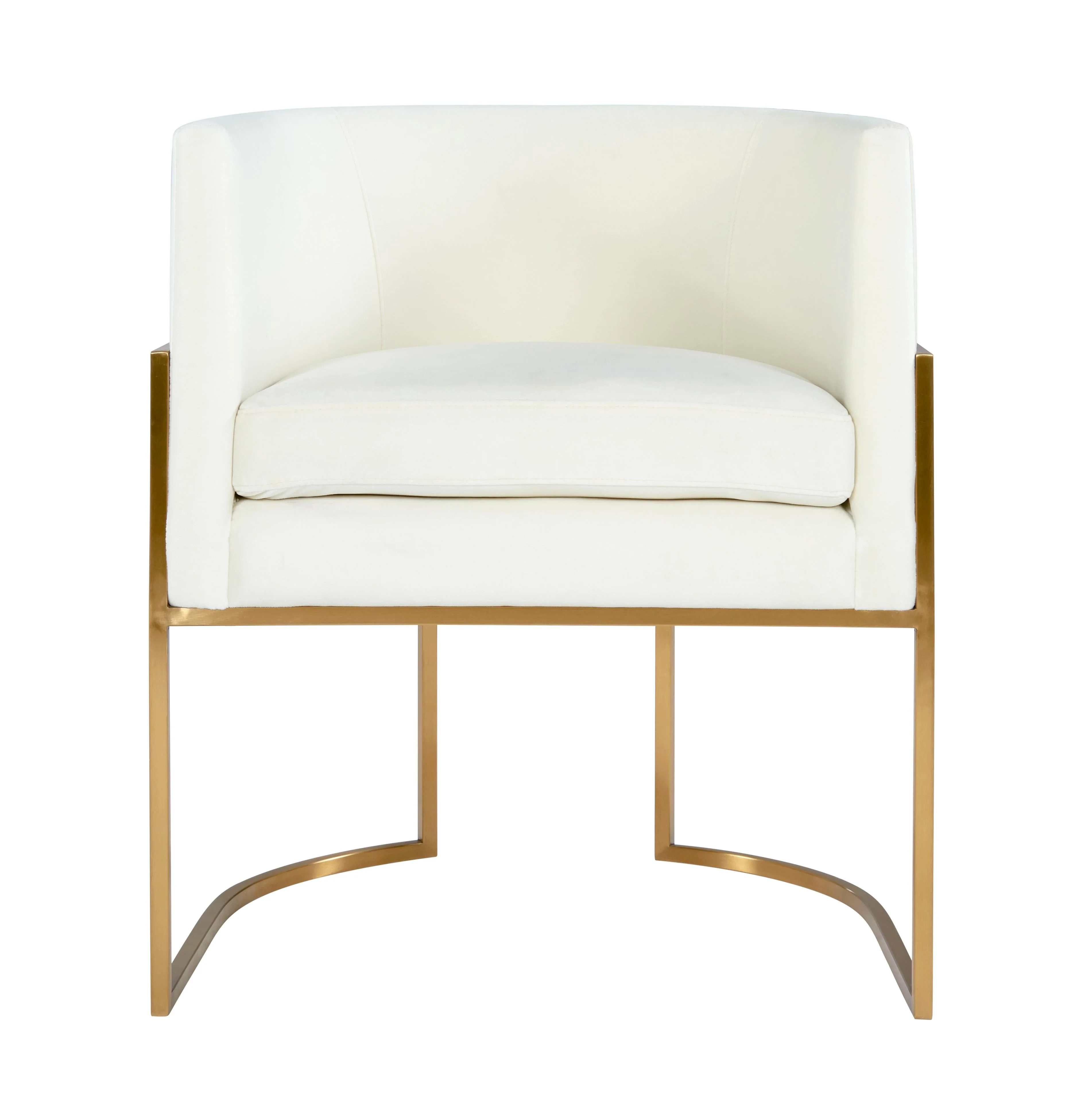 Giselle Velvet Dining Chair with Gold Base by Inspire Me! Home Decor - Image 9