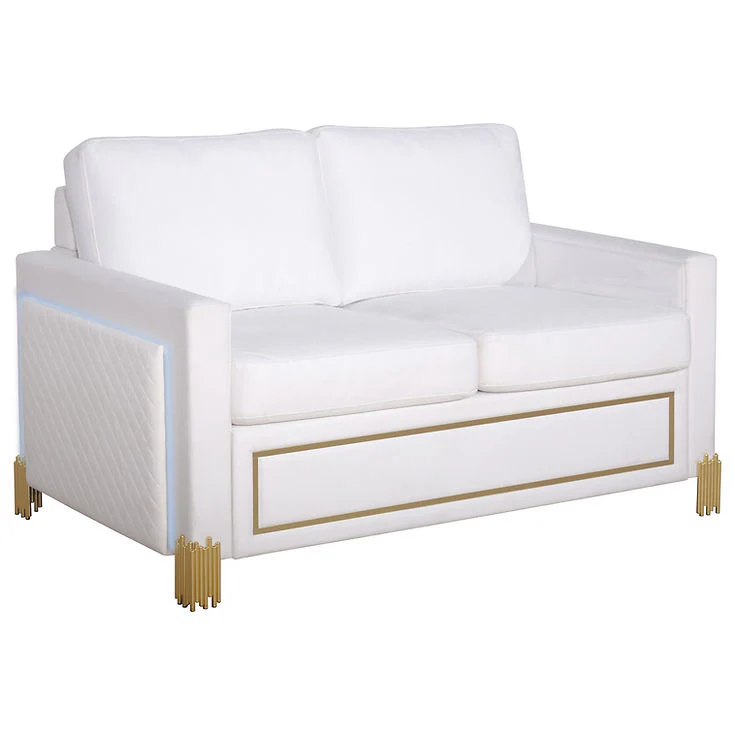 Glamor White Living Room Set - Image 9