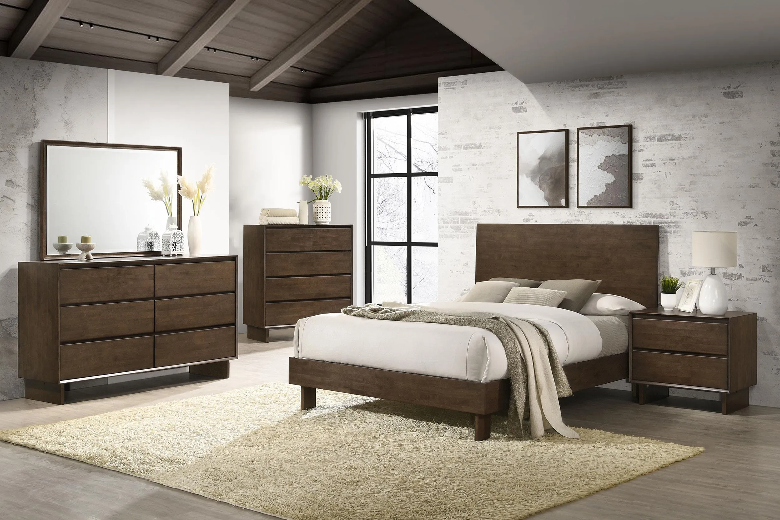 Glenwood Warm Brown 2-Drawer Nightstand - Image 13