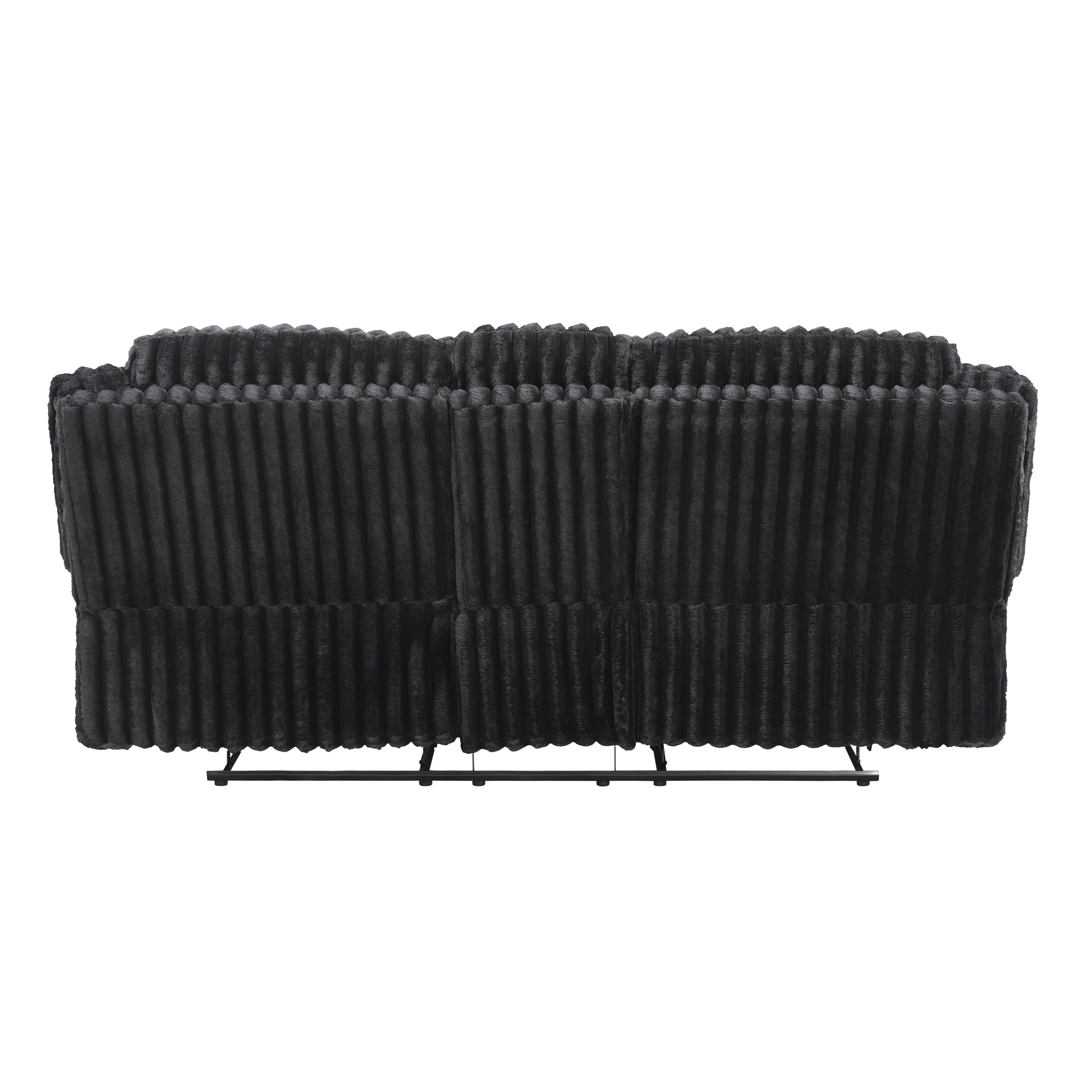 Goodland Black Double Reclining Love Seat with Center Console - Image 3