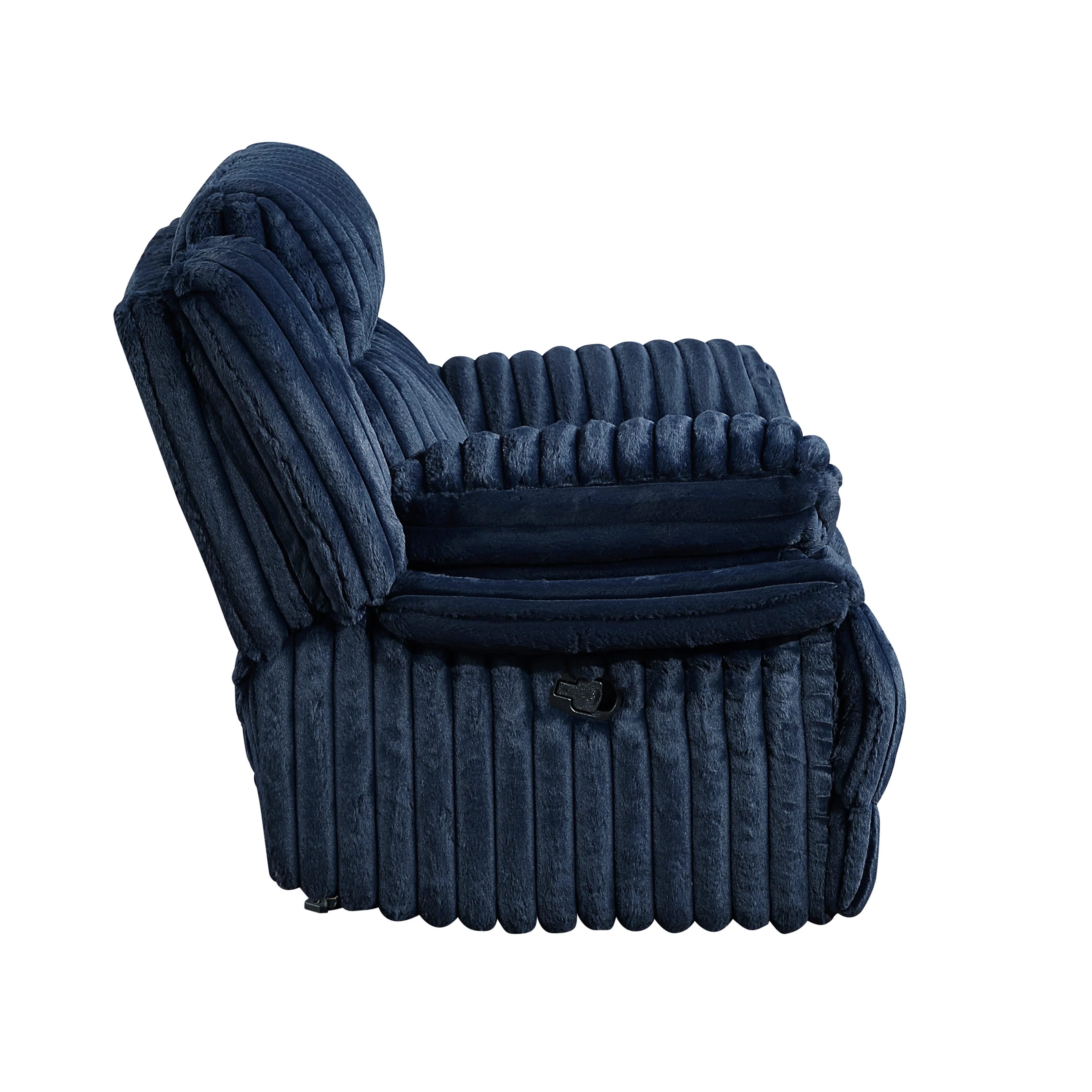 Goodland Blue Glider Reclining Chair - Image 4