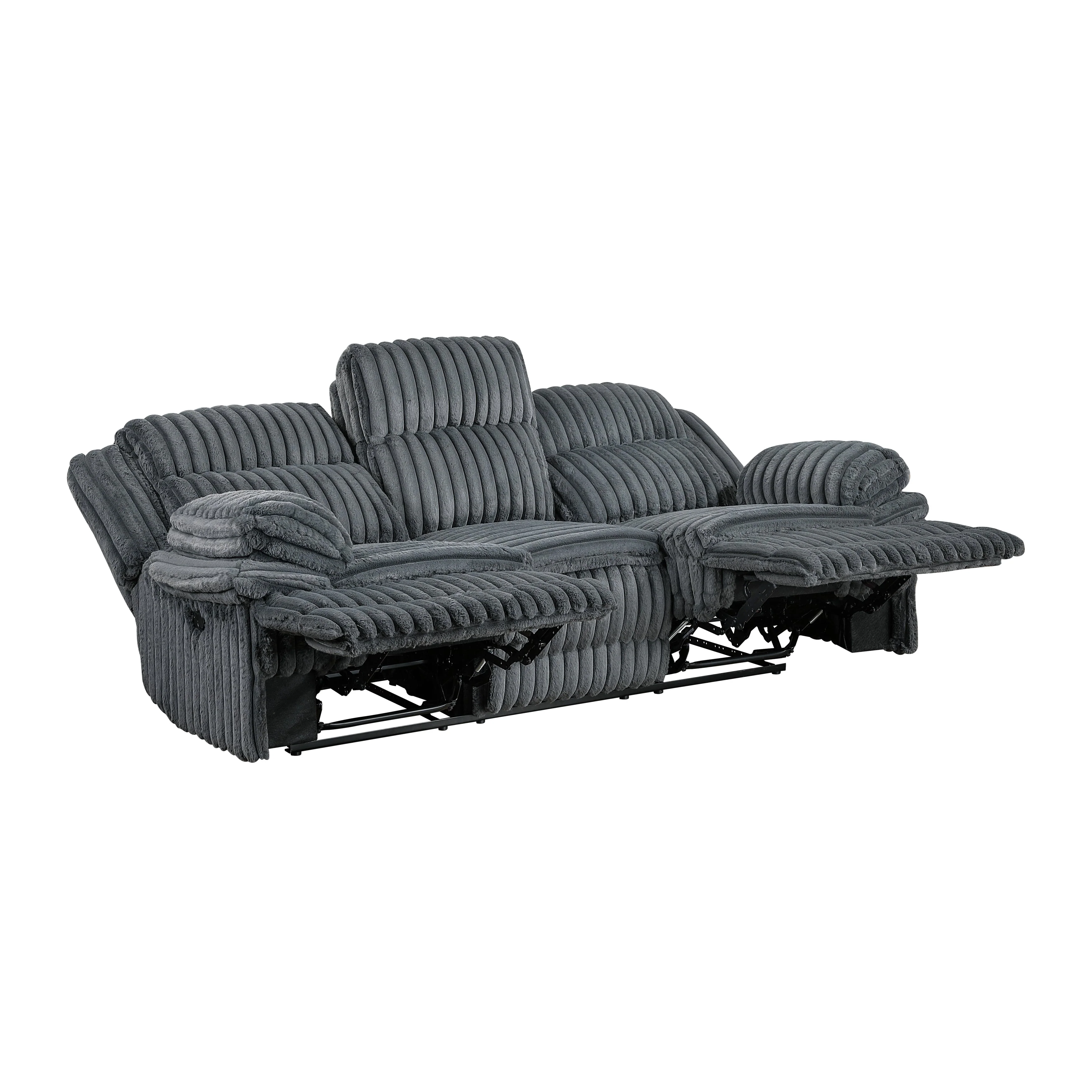Goodland Dark Gray Double Reclining Living Room Set - Image 5
