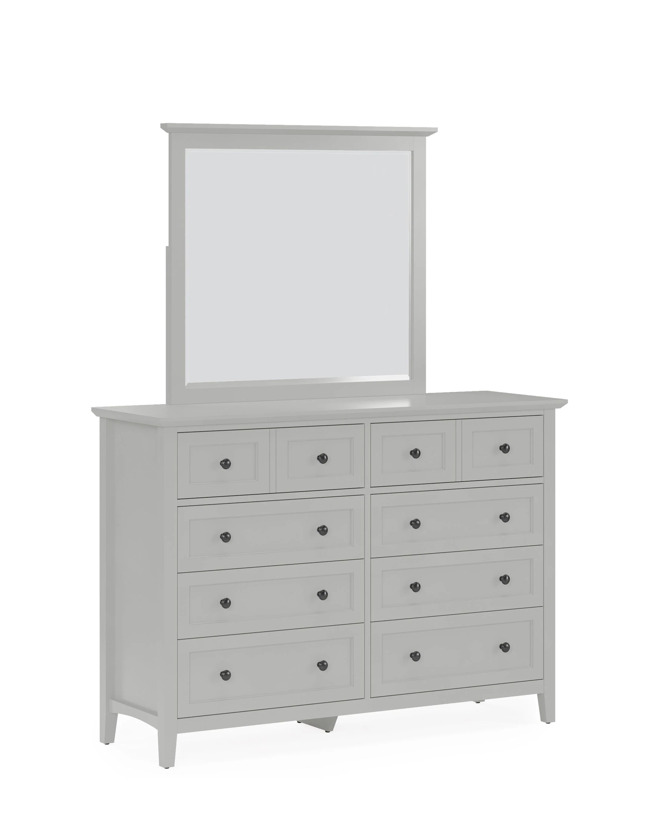 Grace Eight Drawer Dresser in Elephant Gray - Image 11