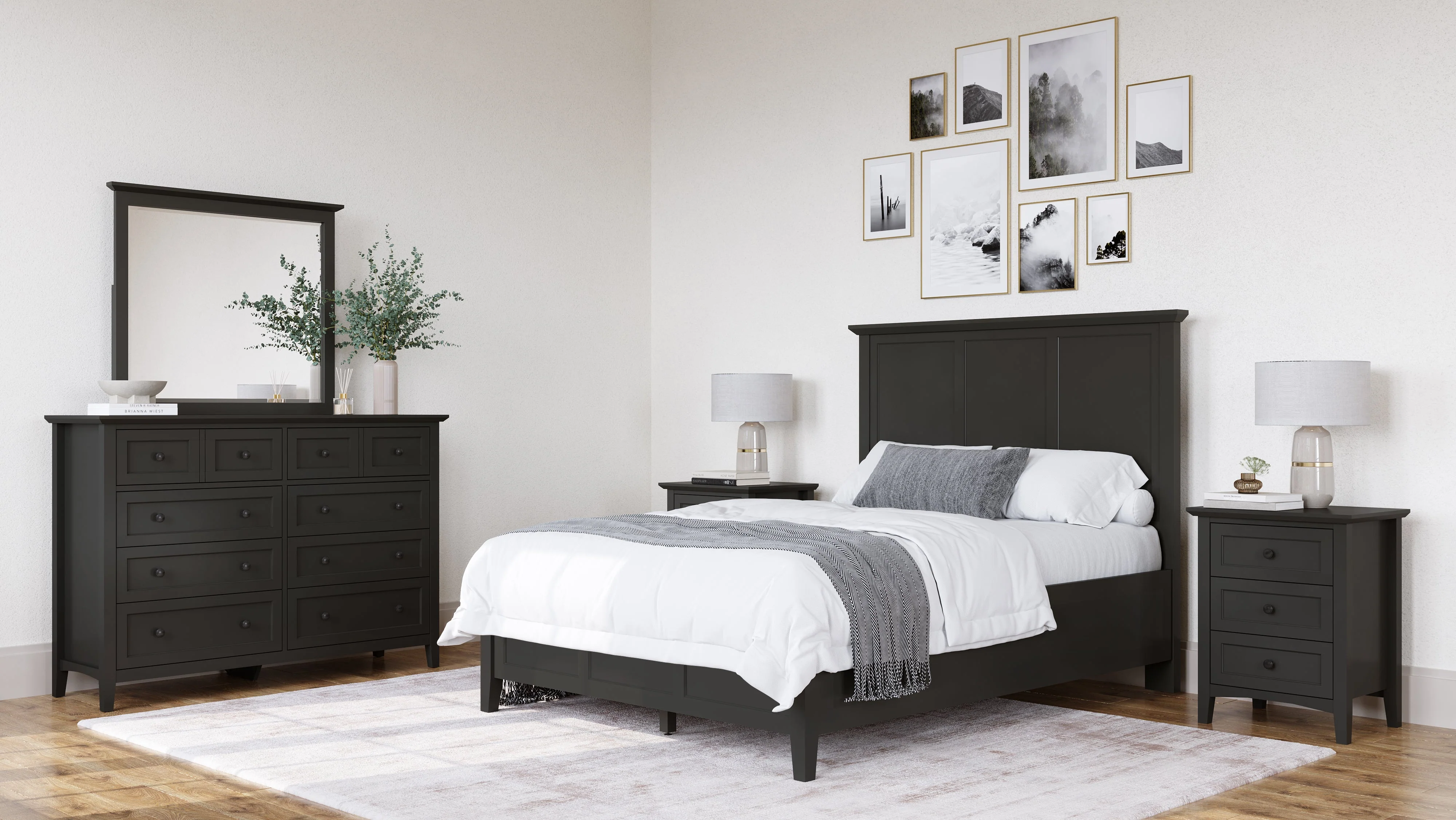 Grace Eight Drawer Dresser in Raven Black - Image 9