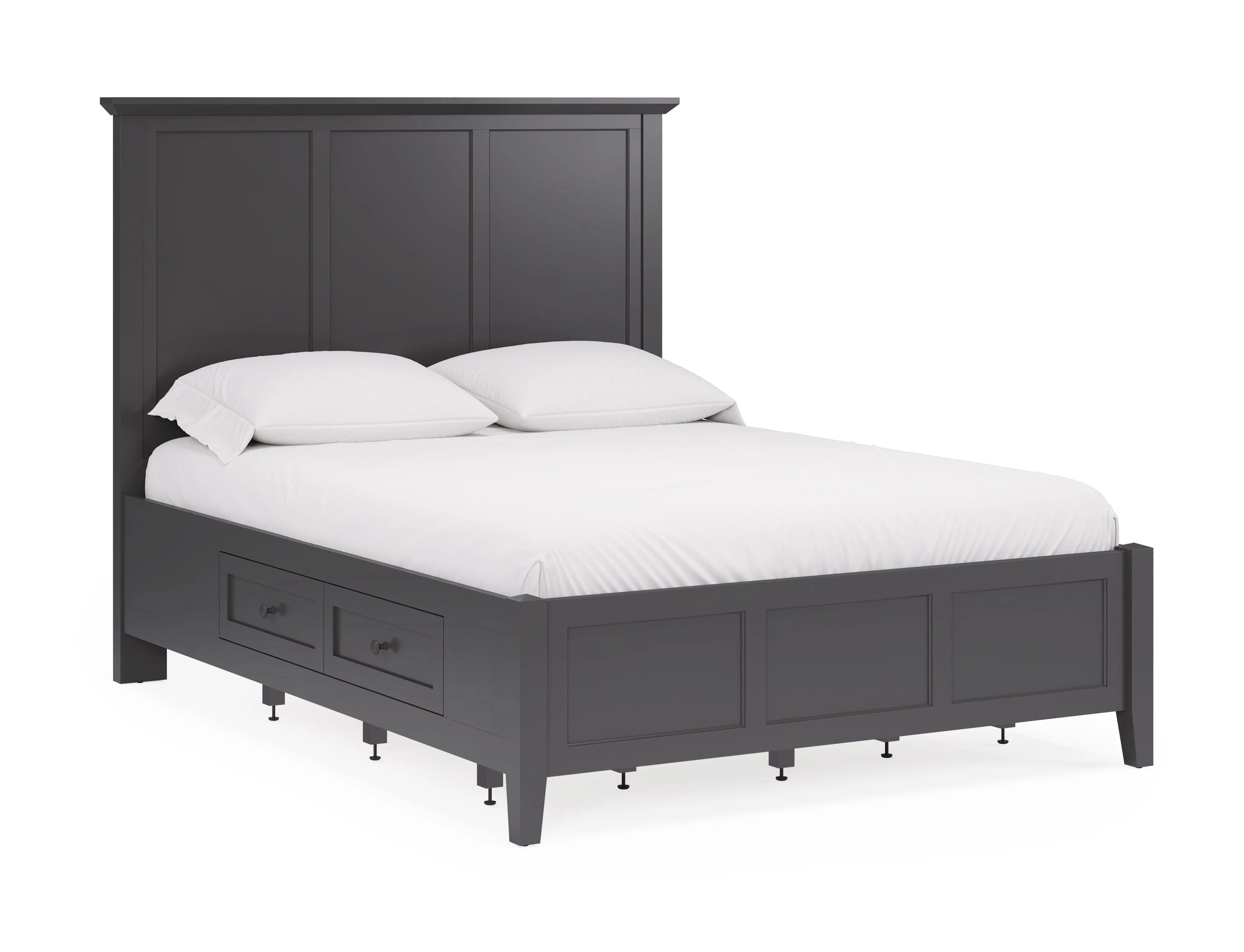 Grace Four Drawer Eastern King Platform Storage Bed in Raven Black - Image 5
