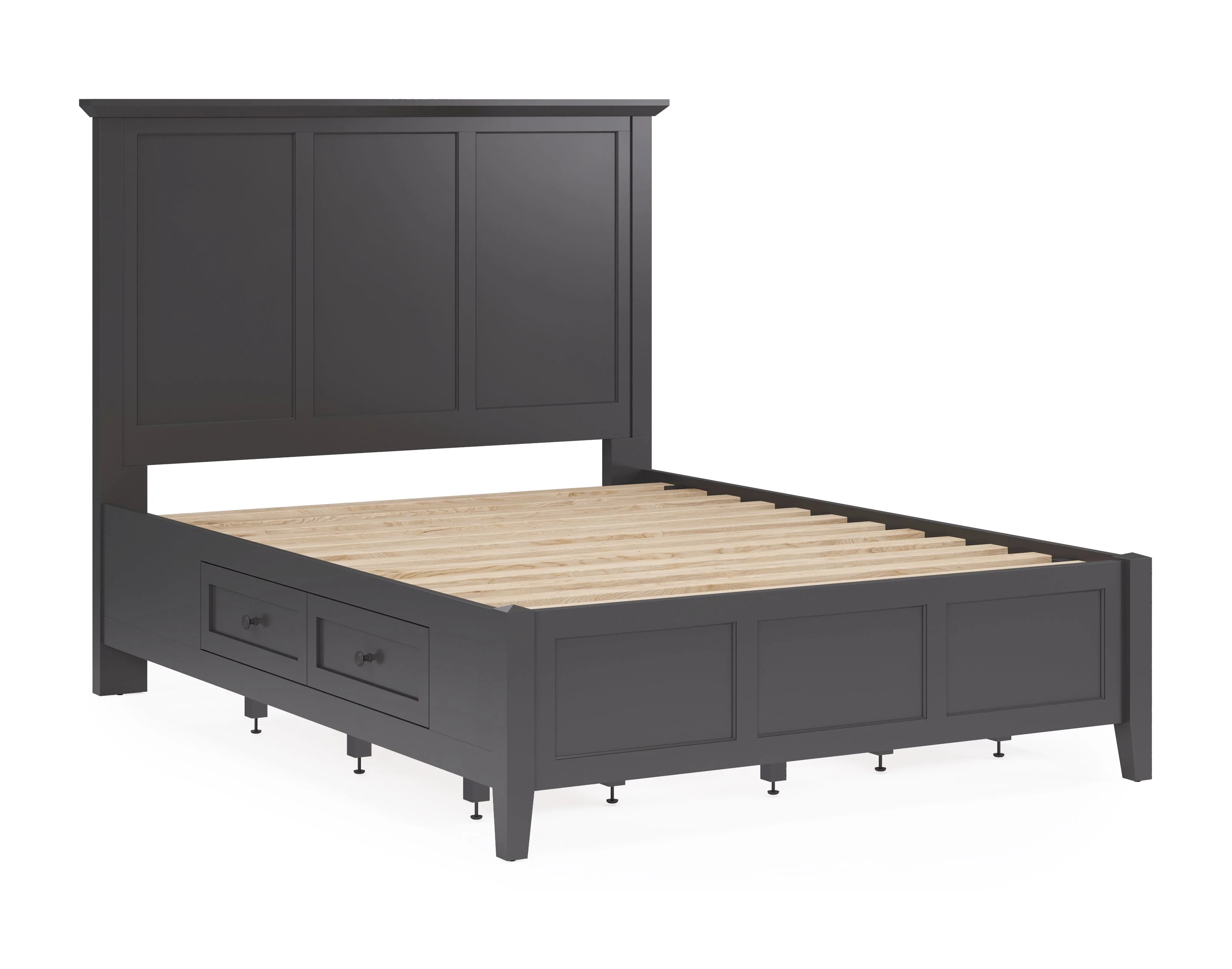 Grace Four Drawer Eastern King Platform Storage Bed in Raven Black - Image 8
