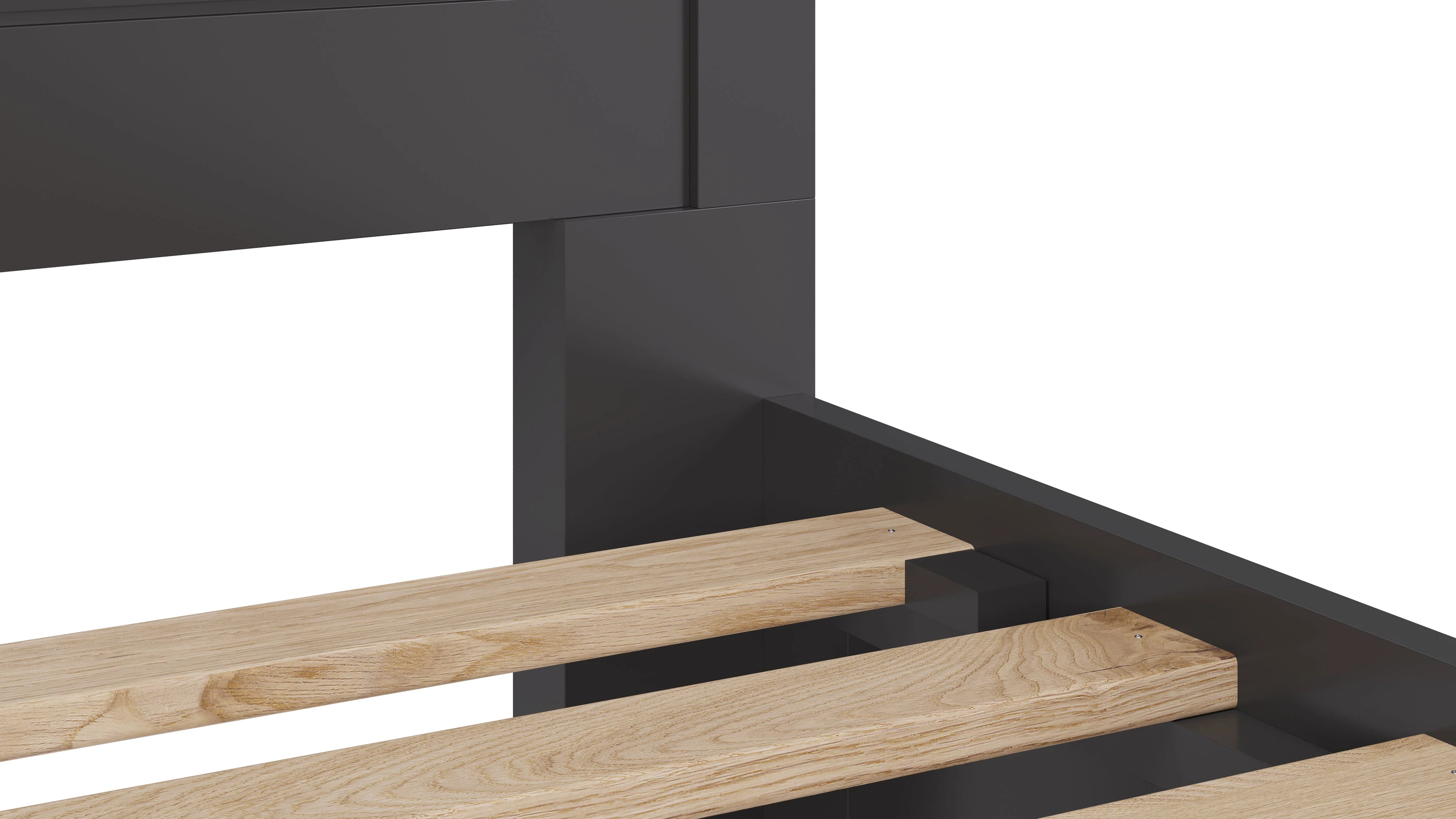Grace Four Drawer Eastern King Platform Storage Bed in Raven Black - Image 9