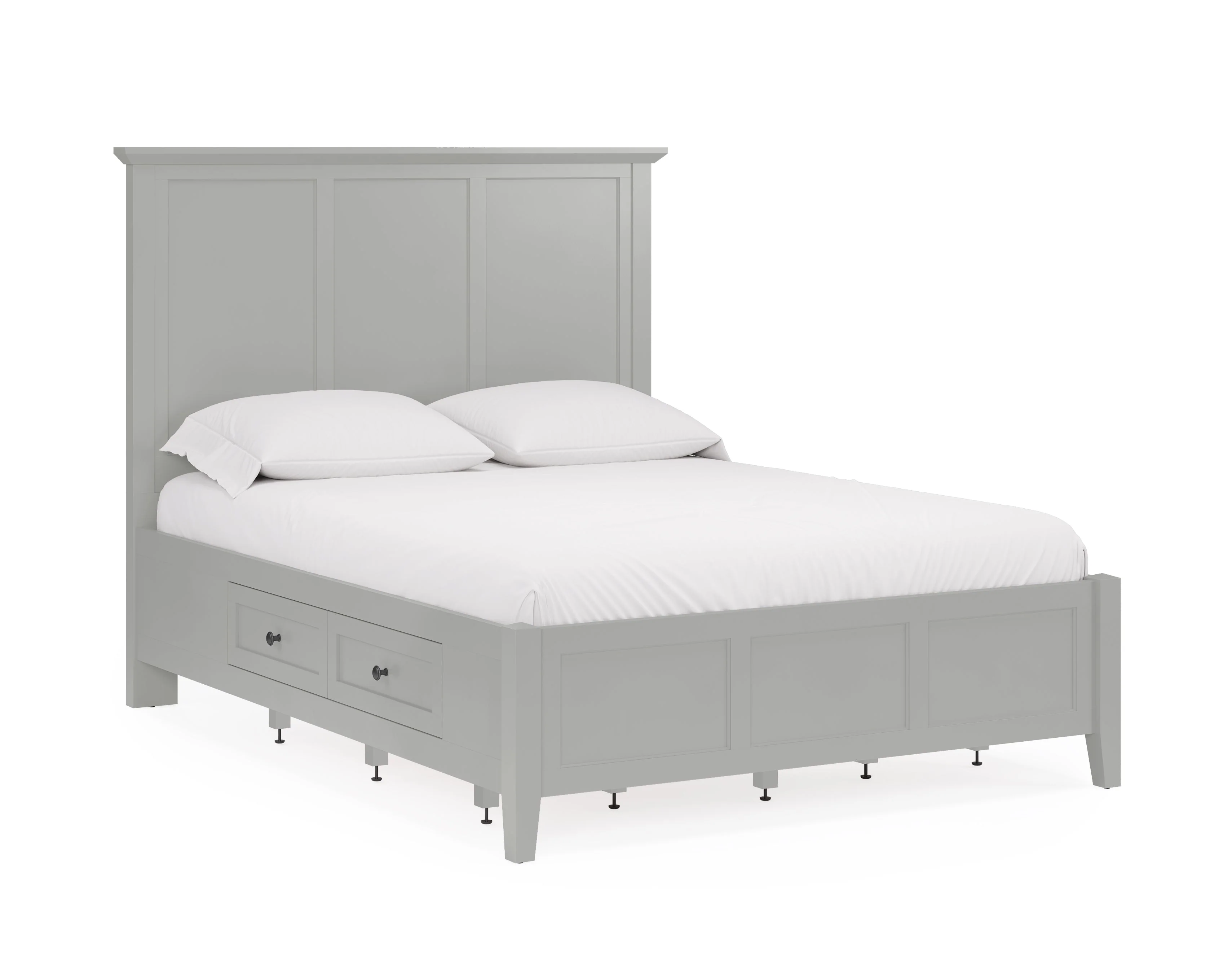 Grace Four Drawer Full Platform Storage Bed in Elephant Gray - Image 3