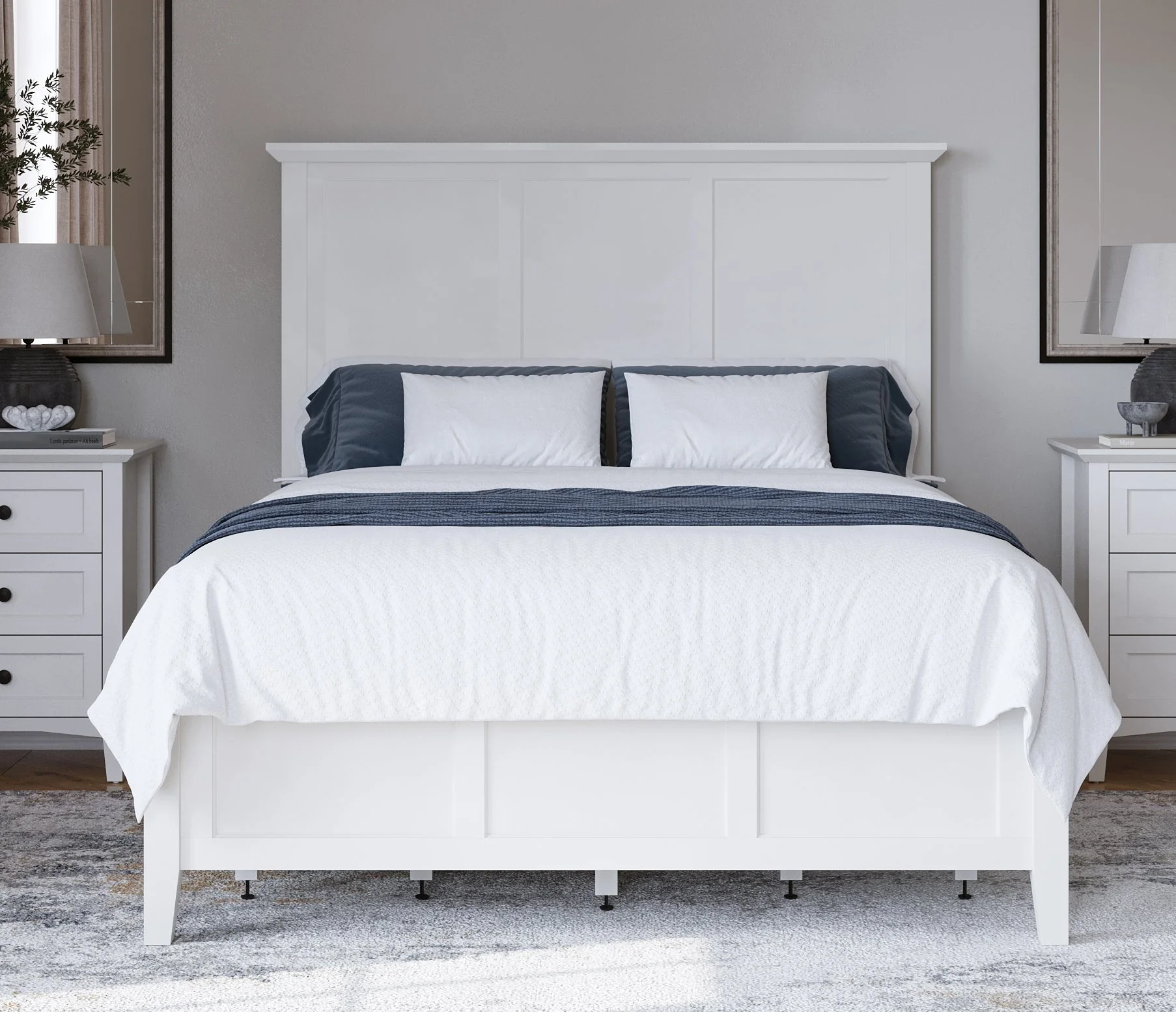 Grace Four Drawer Full Platform Storage Bed in Snowfall White - Image 3