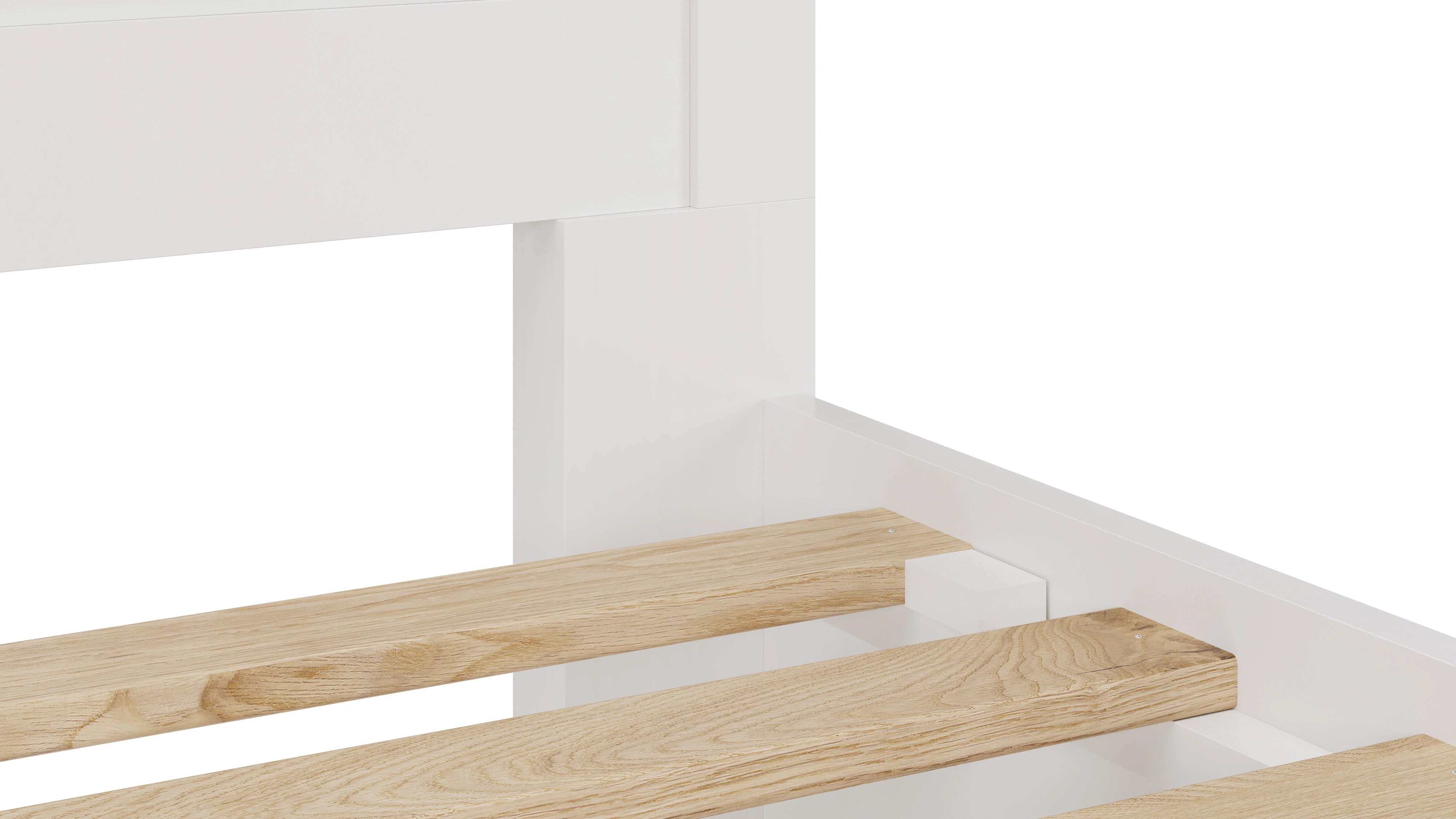 Grace Four Drawer Full Platform Storage Bed in Snowfall White - Image 5