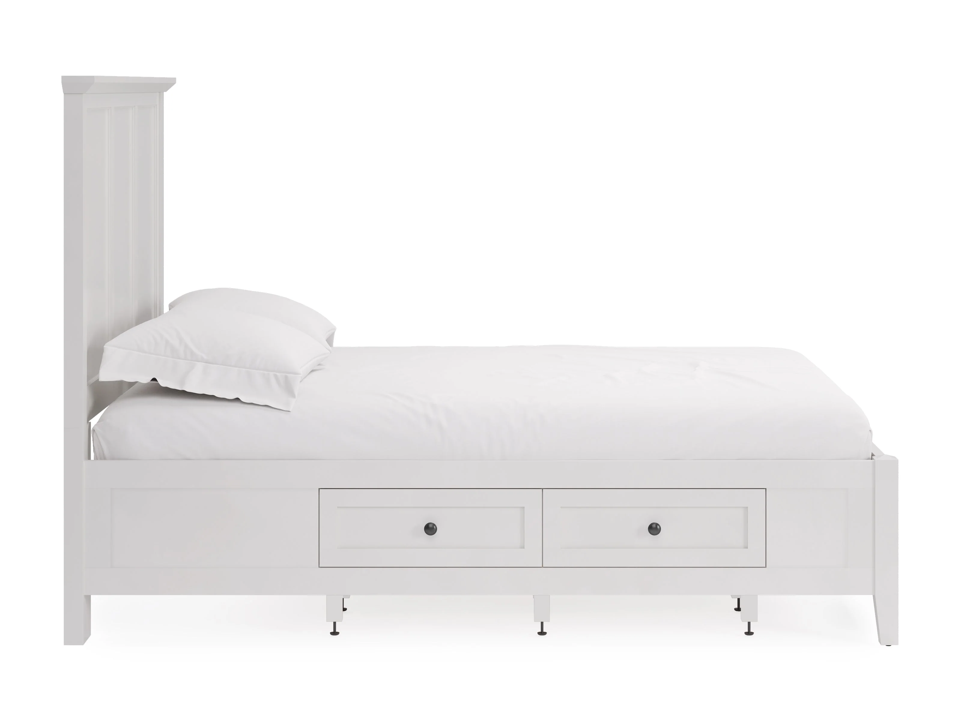 Grace Four Drawer Full Platform Storage Bed in Snowfall White - Image 6
