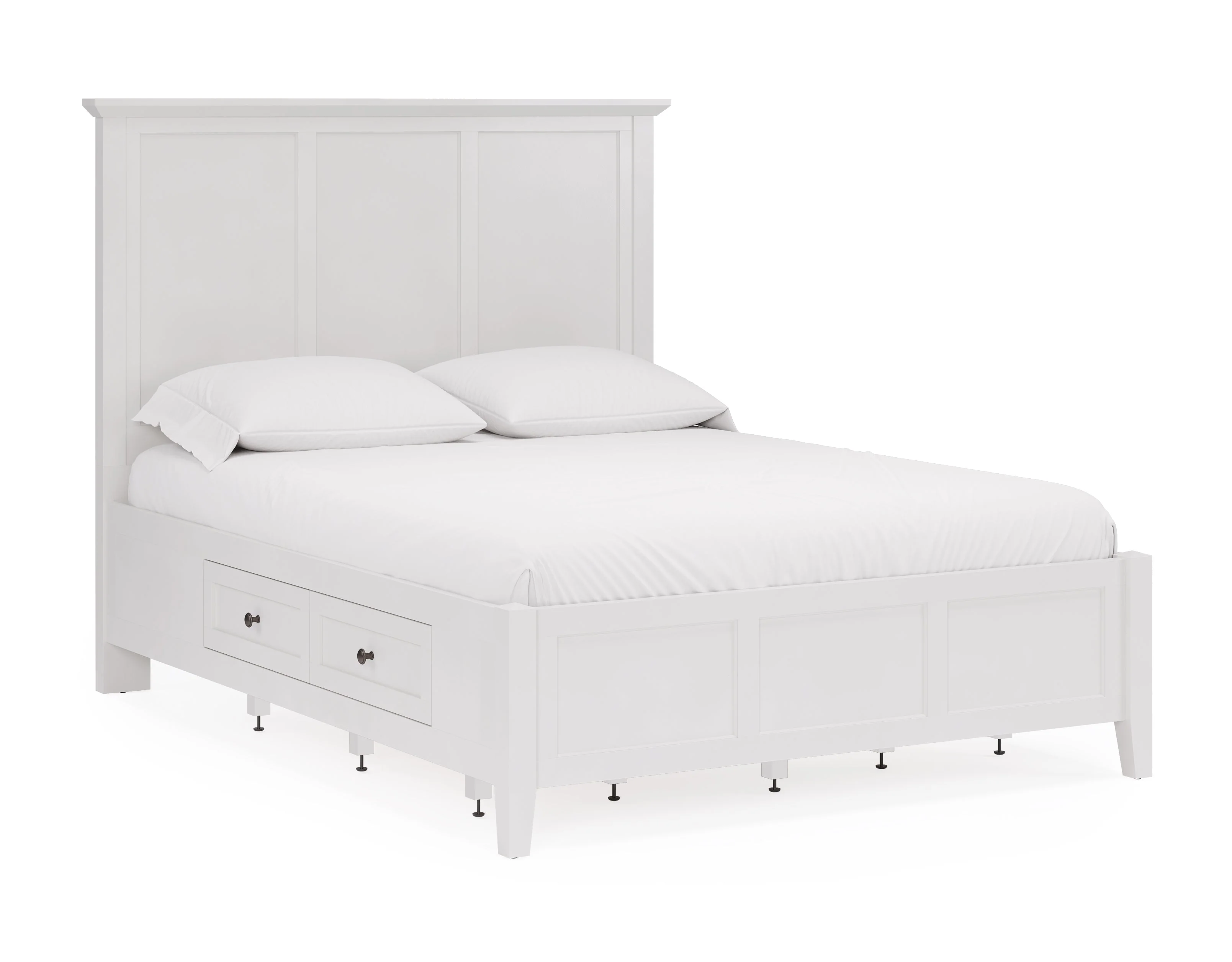 Grace Four Drawer Queen Platform Storage Bed in Snowfall White - Image 7