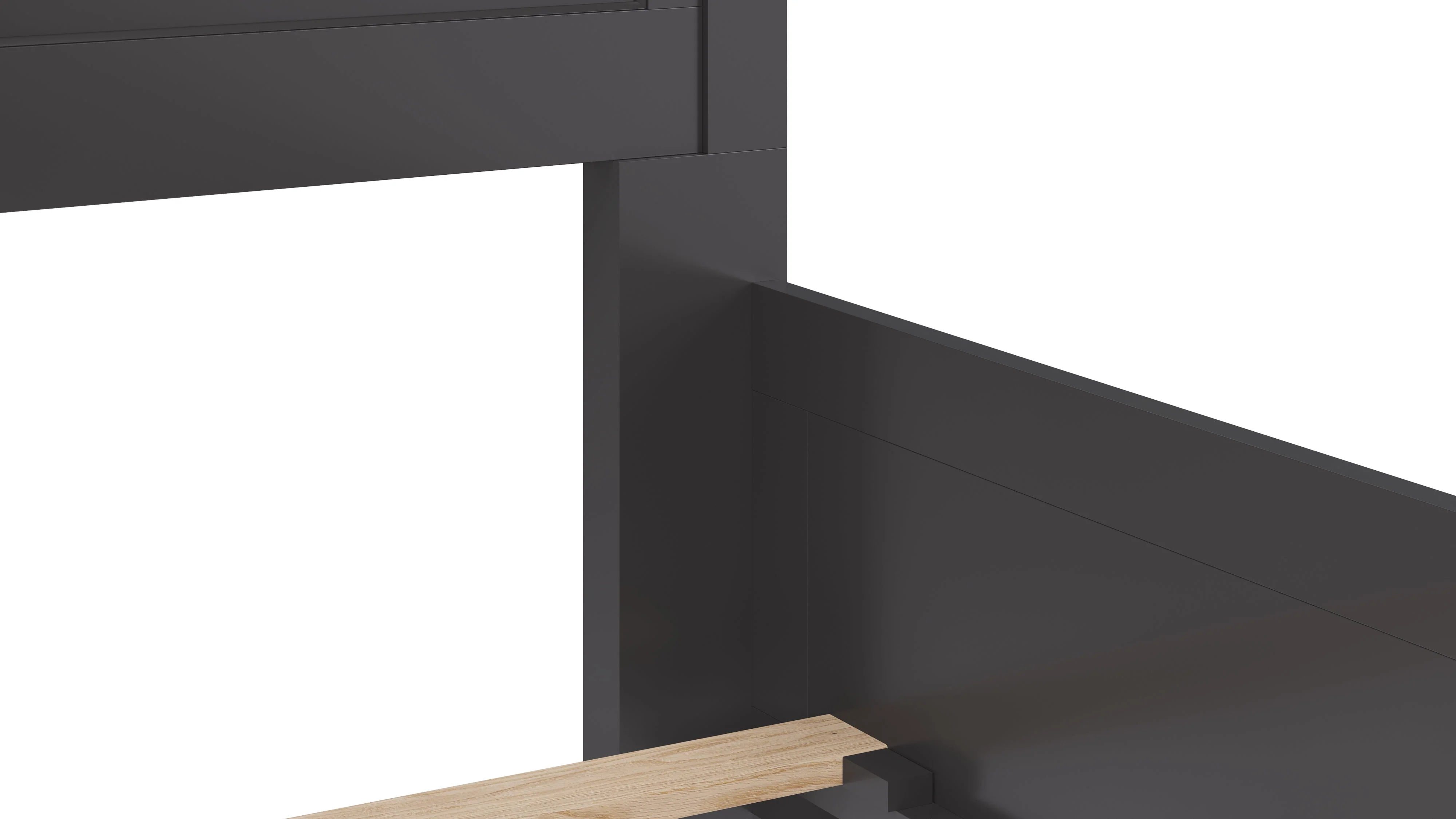 Grace Three Eastern King Panel Bed in Raven Black - Image 9