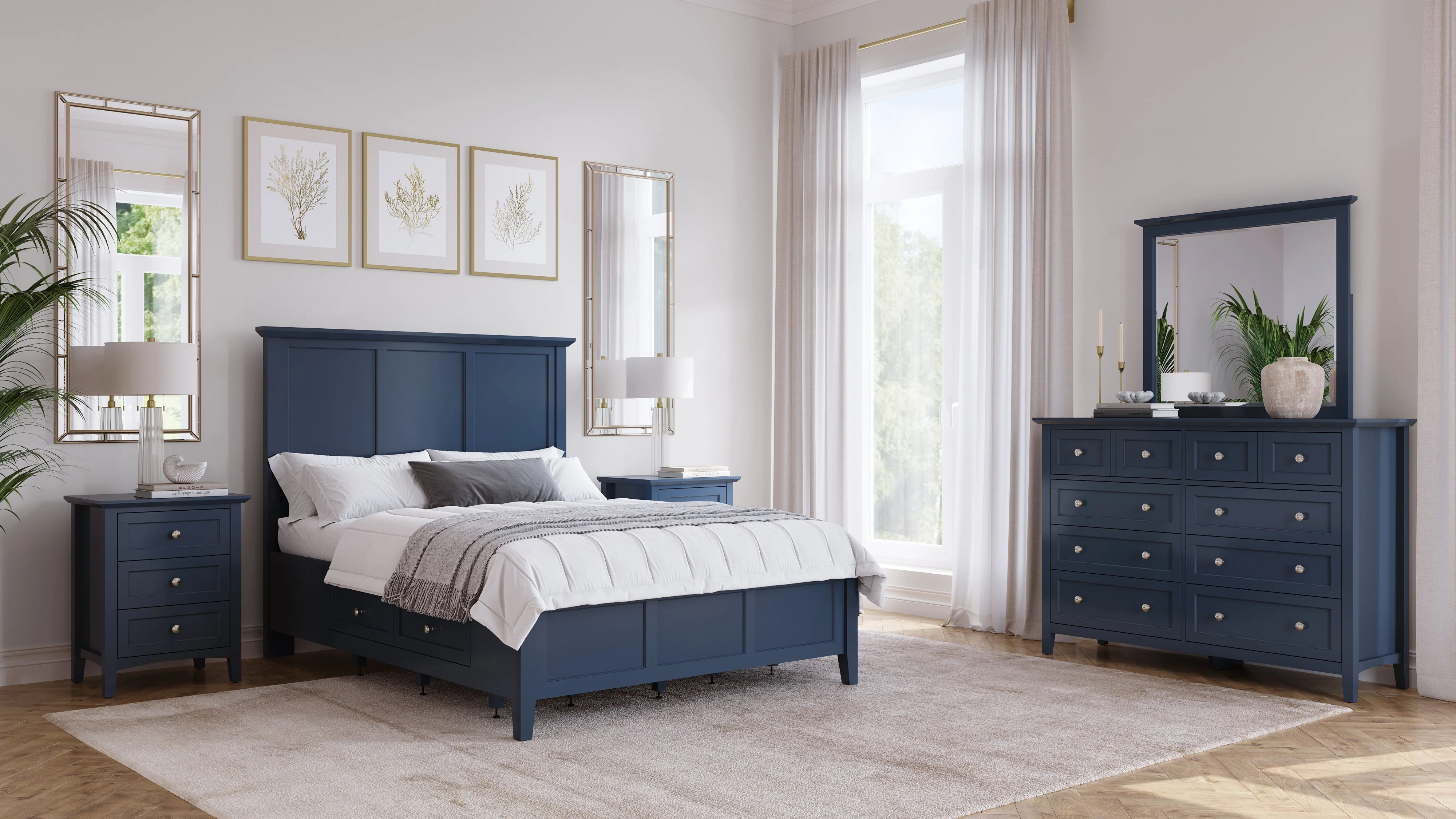 Grace Wall or Dresser Mirror in Blueberry - Image 5