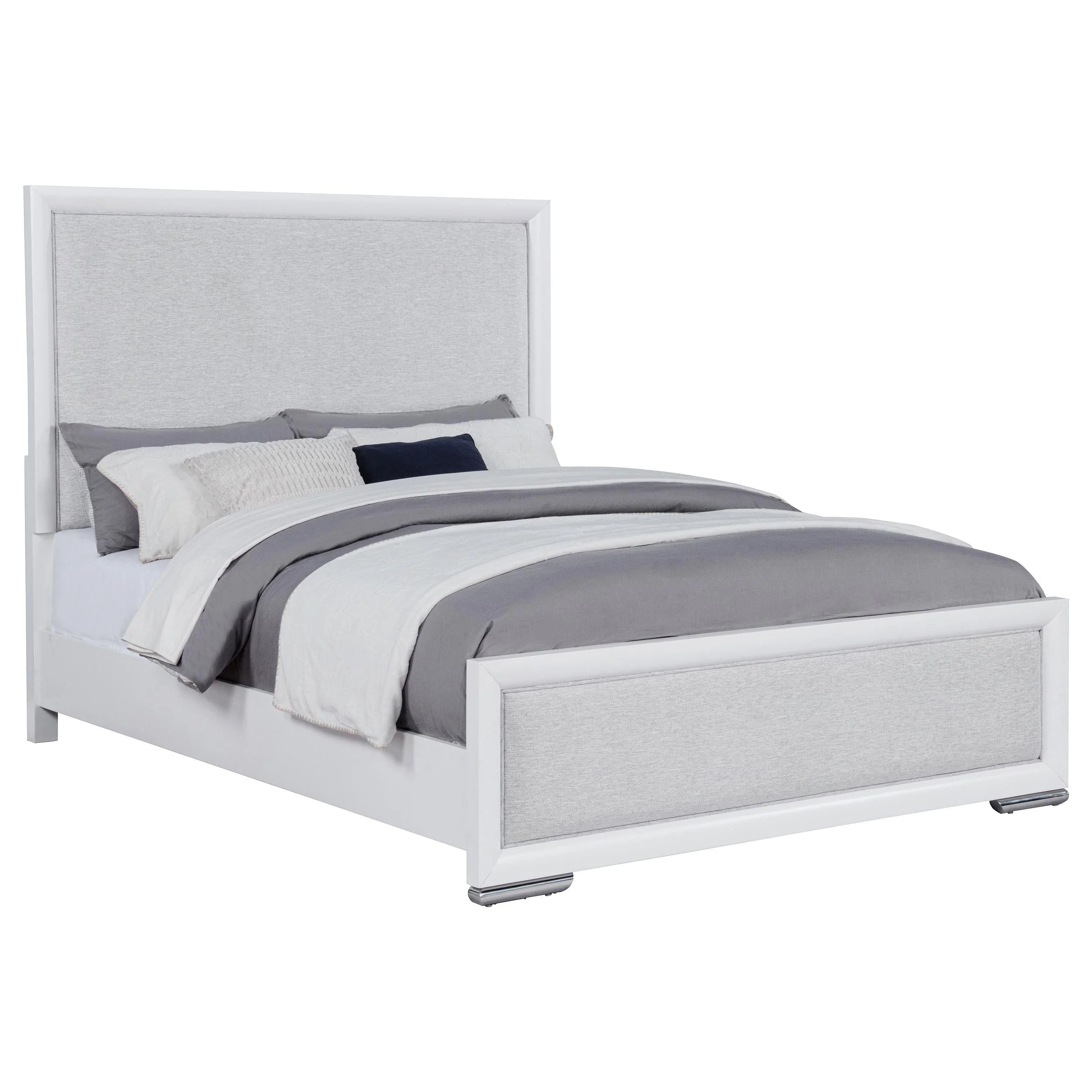 Gracemont Gray and White 57-inch Queen Panel Bed - Image 2