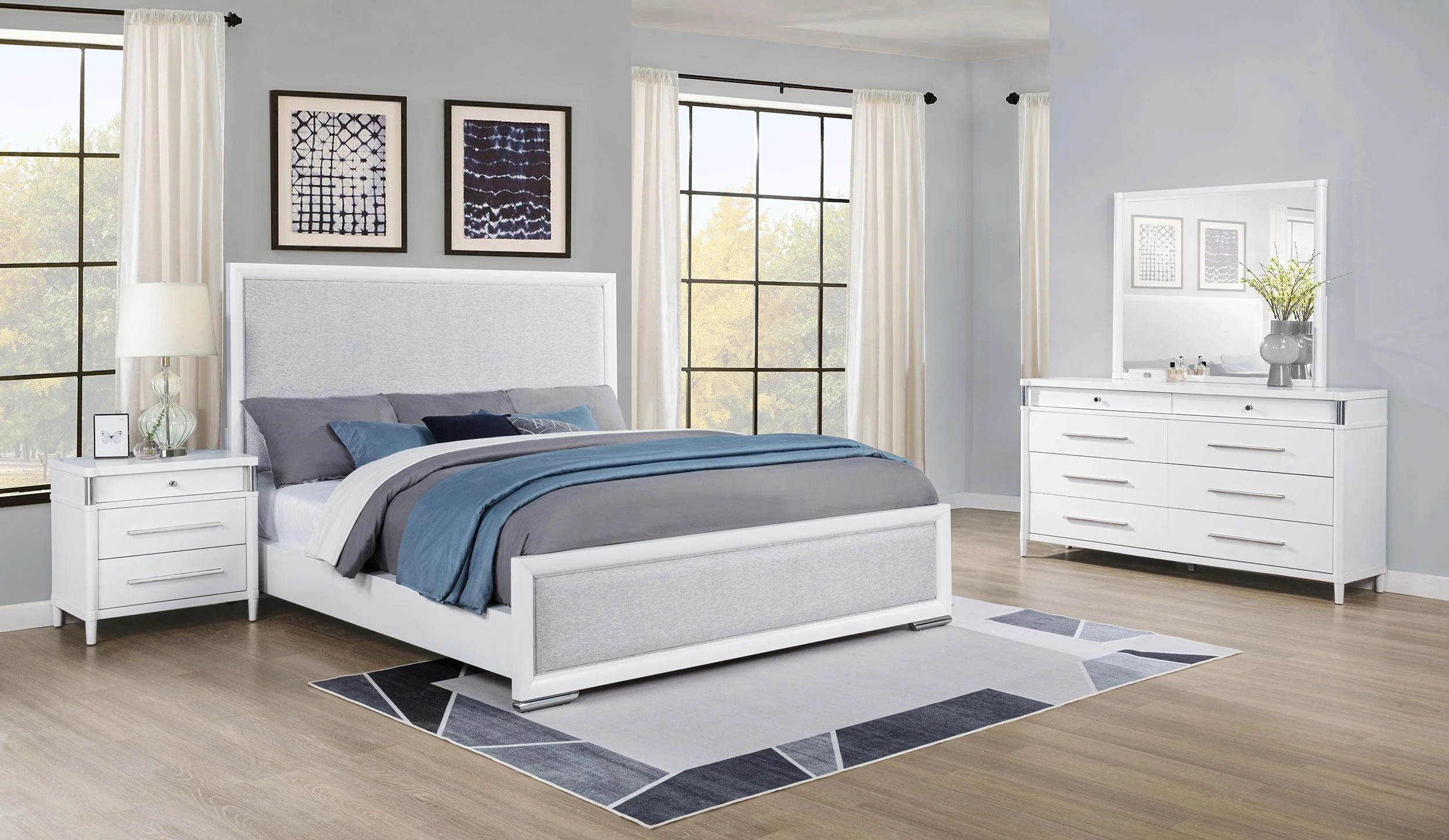 Gracemont White 4-Piece Eastern King Bedroom Set
