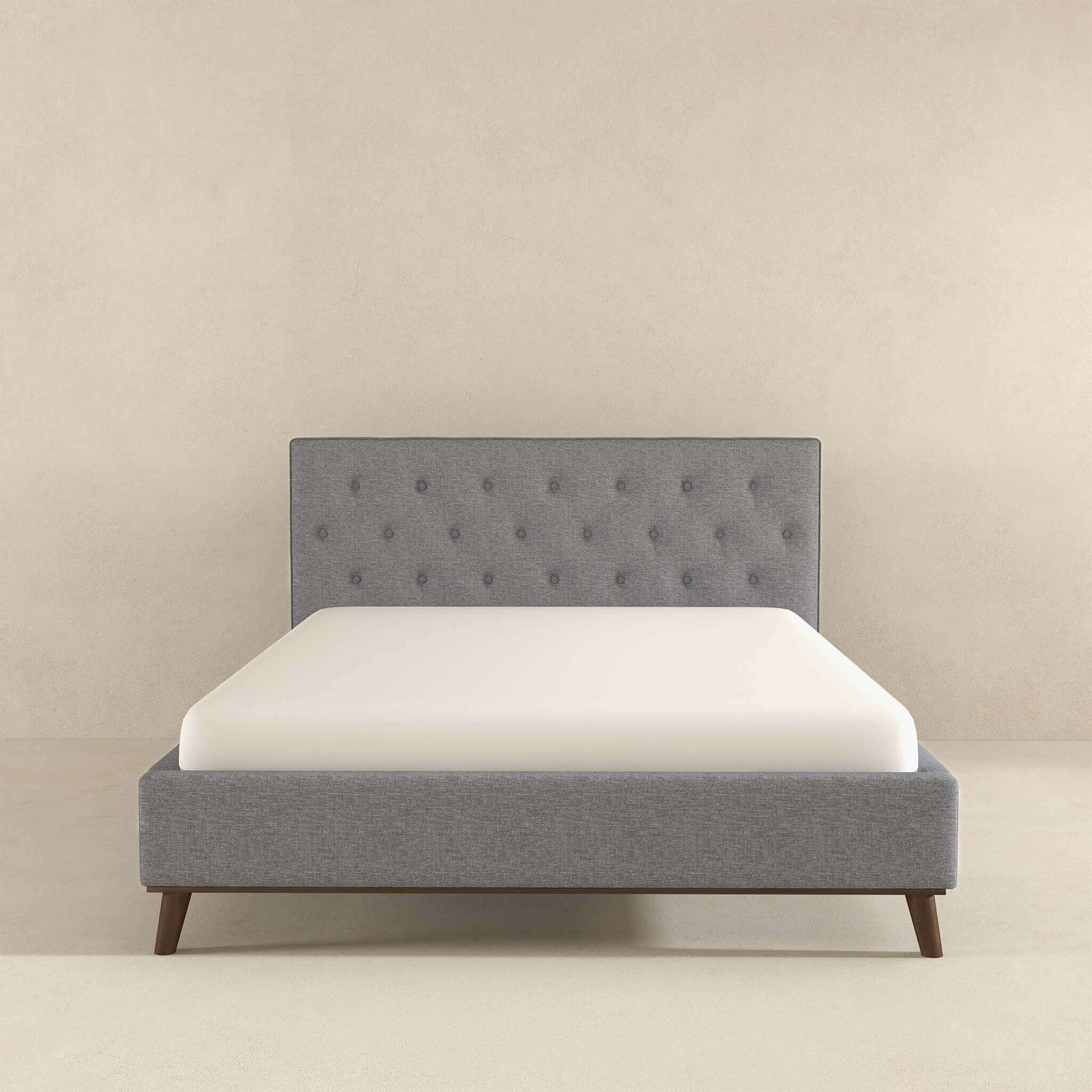 Graceville King Platform Bed Light Grey Linen - Image 4