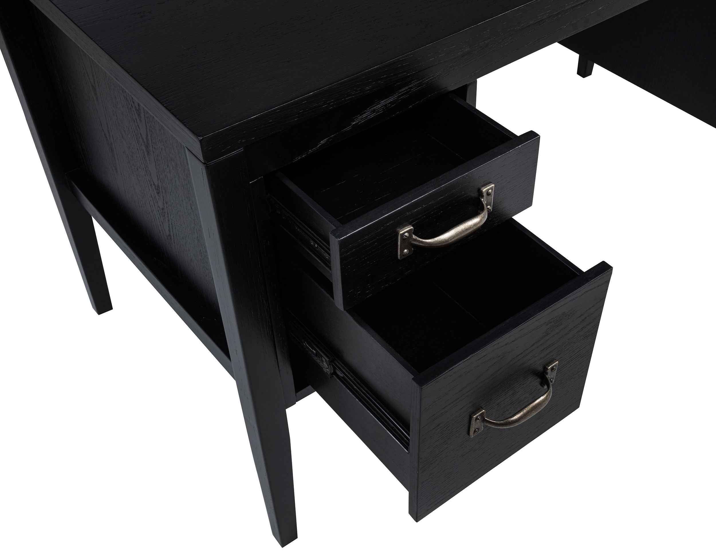 Graham Black 54-inch 4-drawer Double Pedestal Lift Top Computer Desk - Image 7