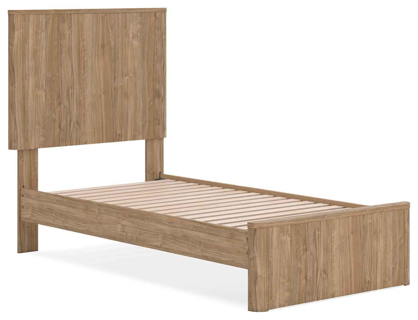 Gramburg Warm Natural Brown Twin Panel Platform Bed - Image 3