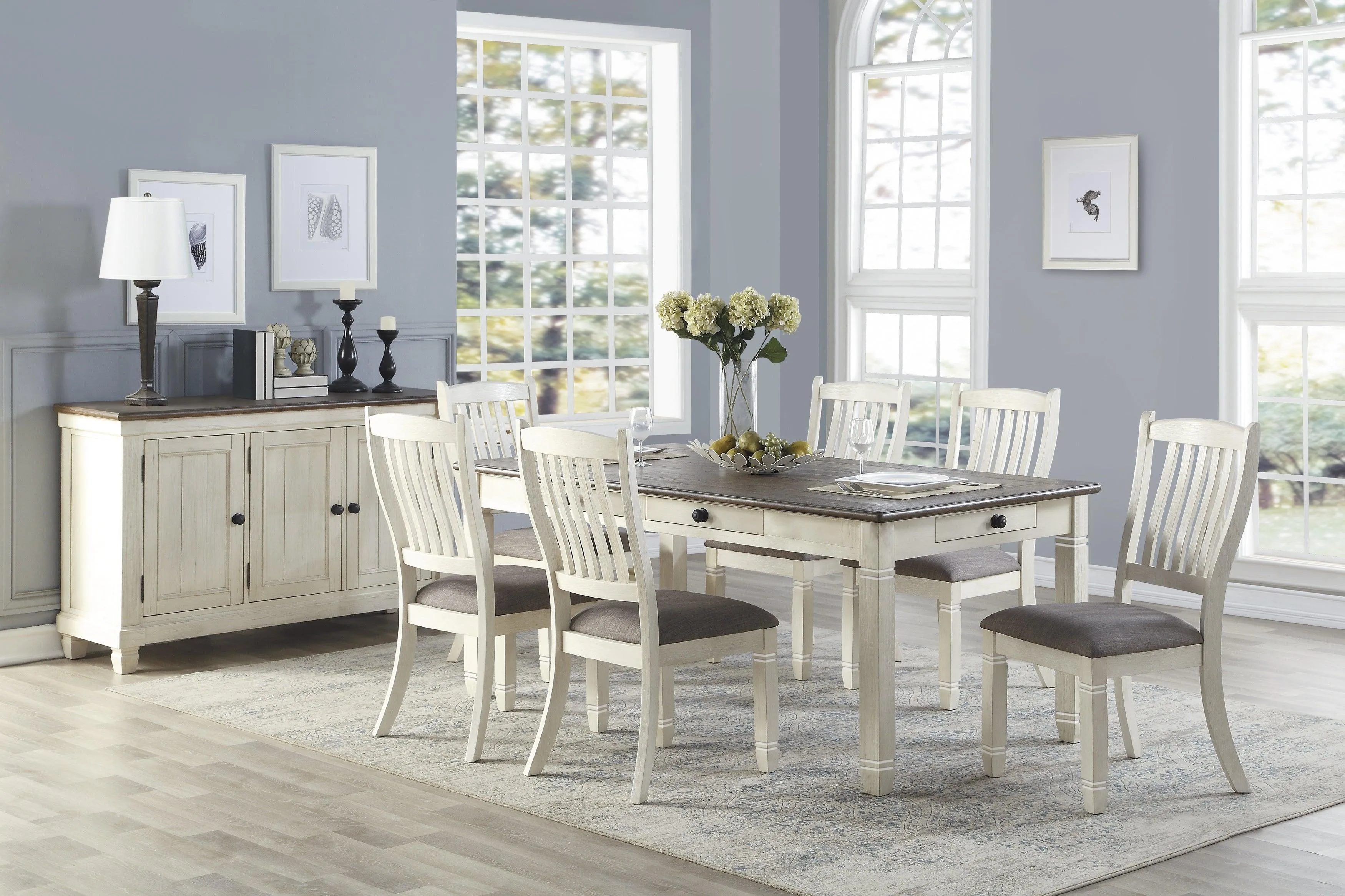Granby Antique White Dining Table - Image 2