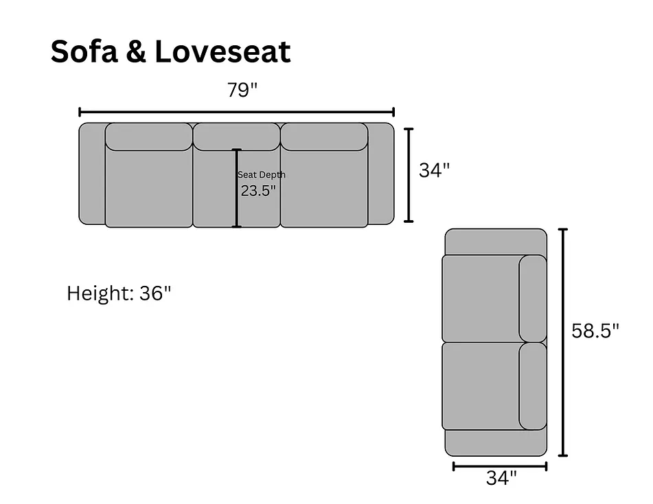 Graphite Black Sofa & Loveseat - Image 3