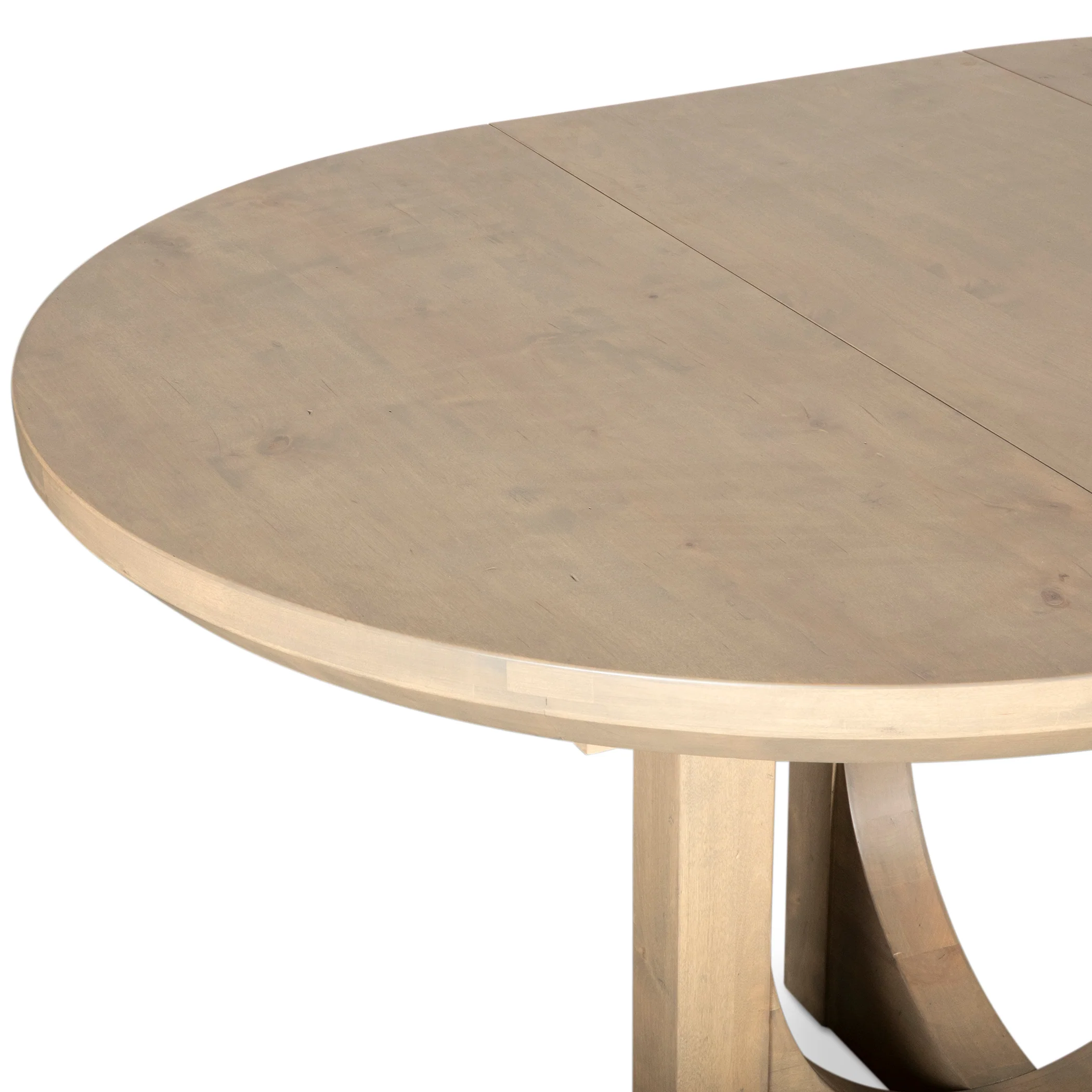 Grassroots Mission 42-60" Round Extension Dining Table in Gray Birch - Image 14