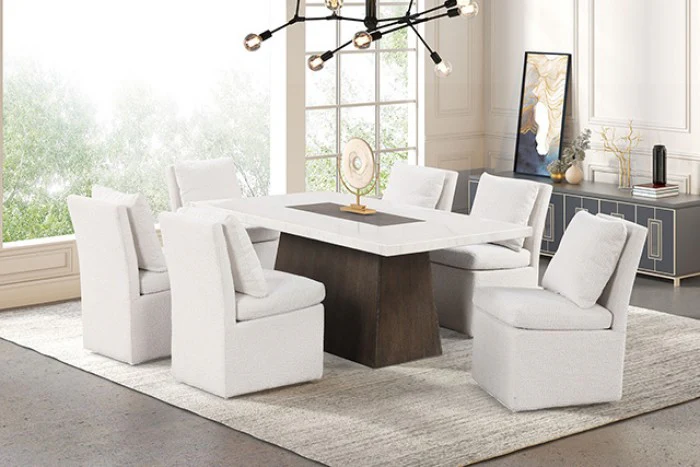 Grasten Dark Walnut 7-Piece Dining Table Set