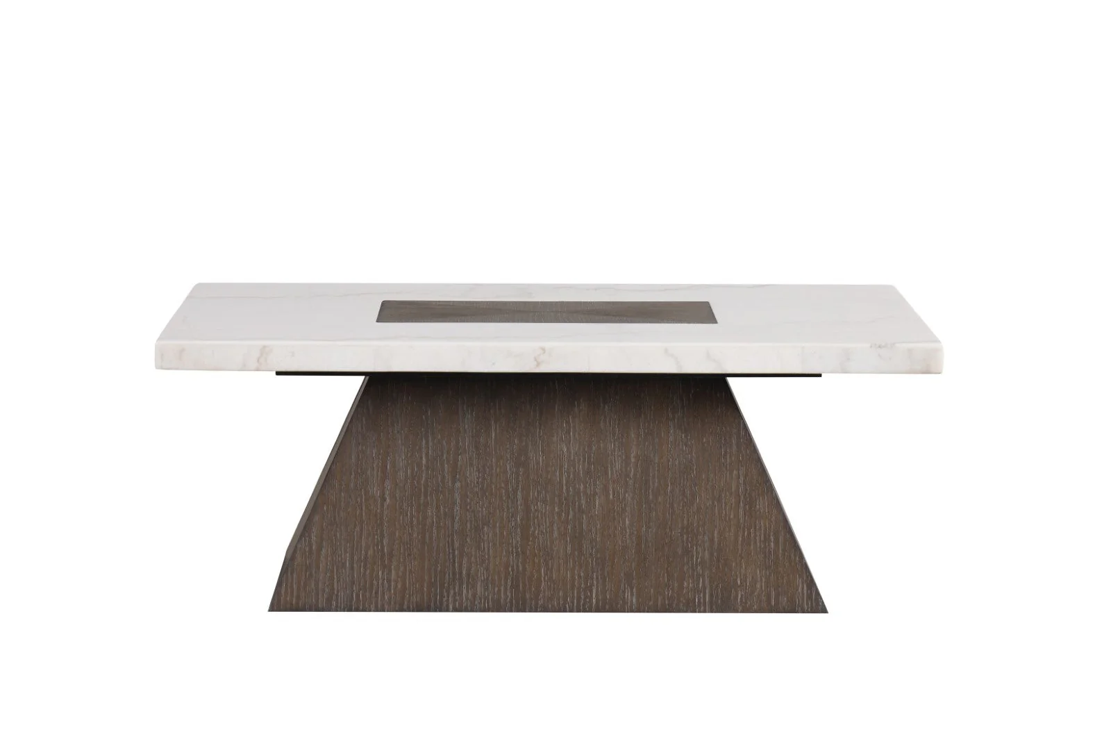 Grasten Dark Walnut/White Square Coffee Table - Image 2