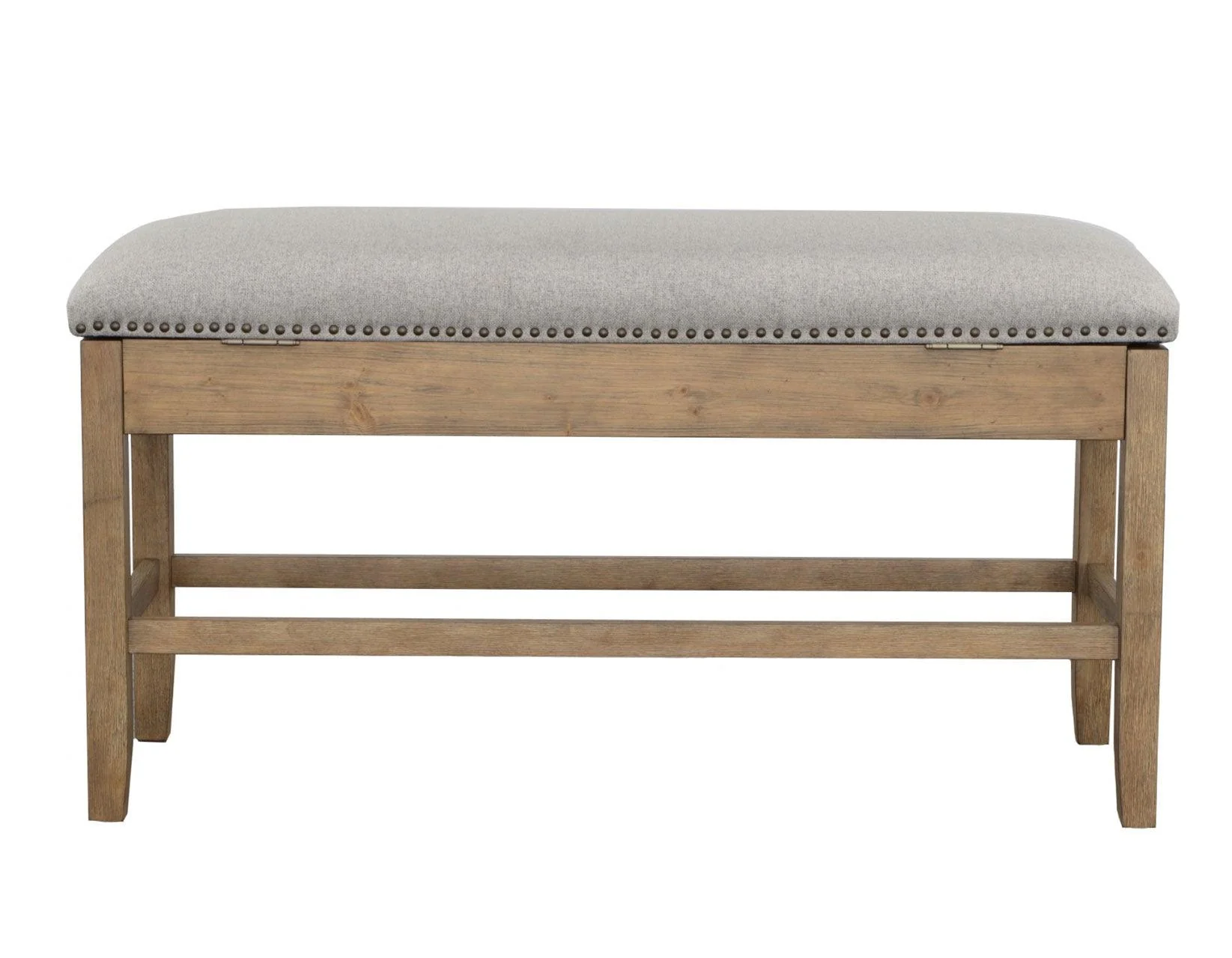 Grayson 24″ Counter Storage Bench w/Nailhead Trim - Image 2