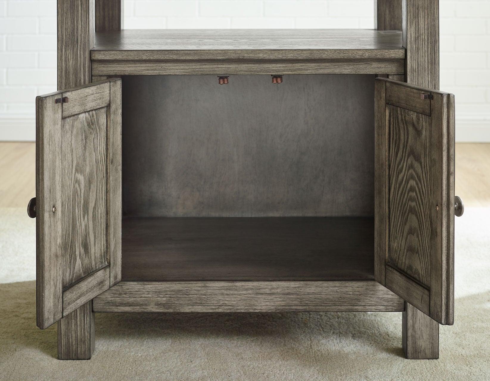 Grayson 60-inch White Marble Counter Storage Table - Image 5
