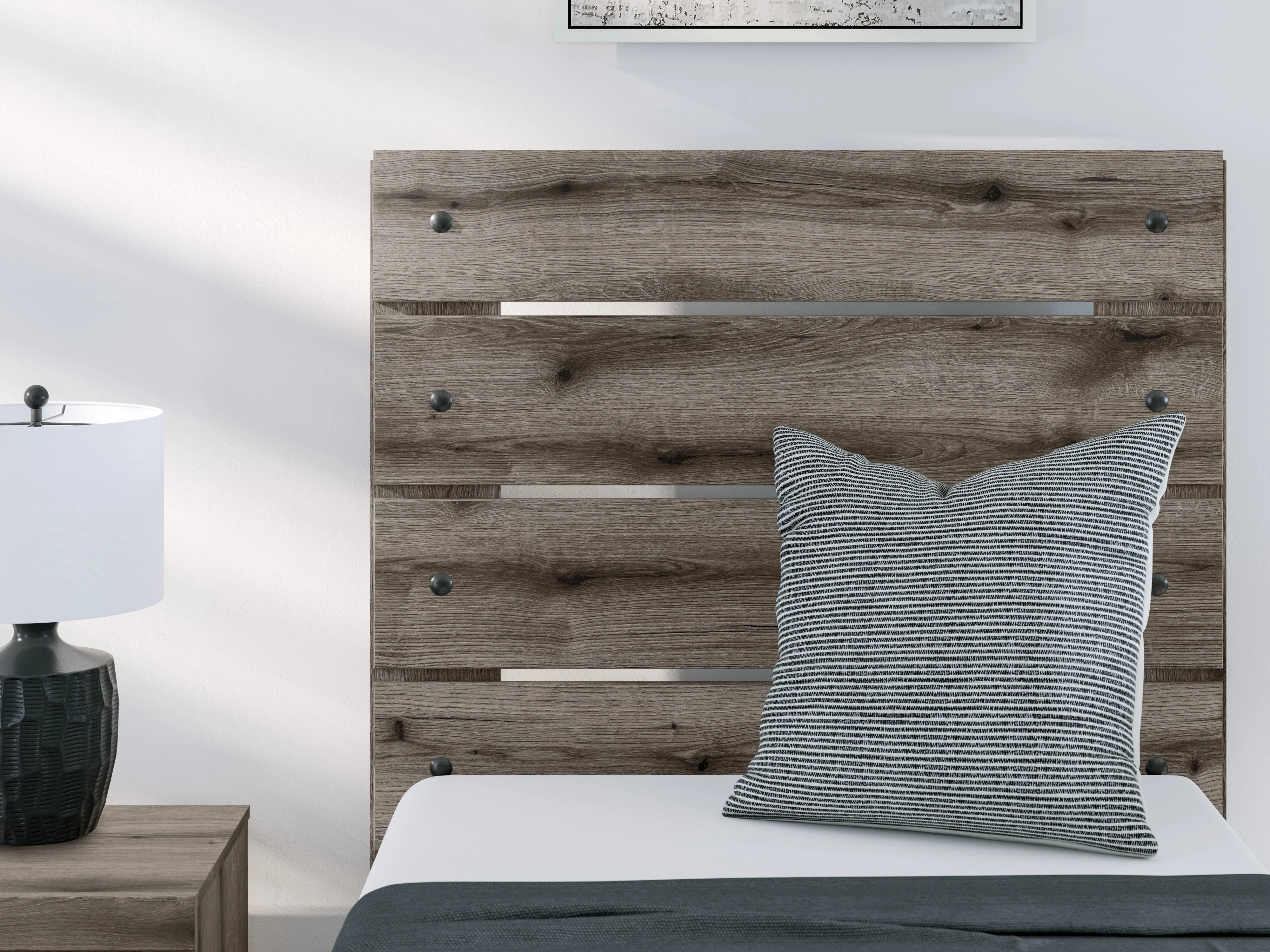 Graystorm Brown Gray Full Storage Platform Bed with 2 Drawers - Image 10