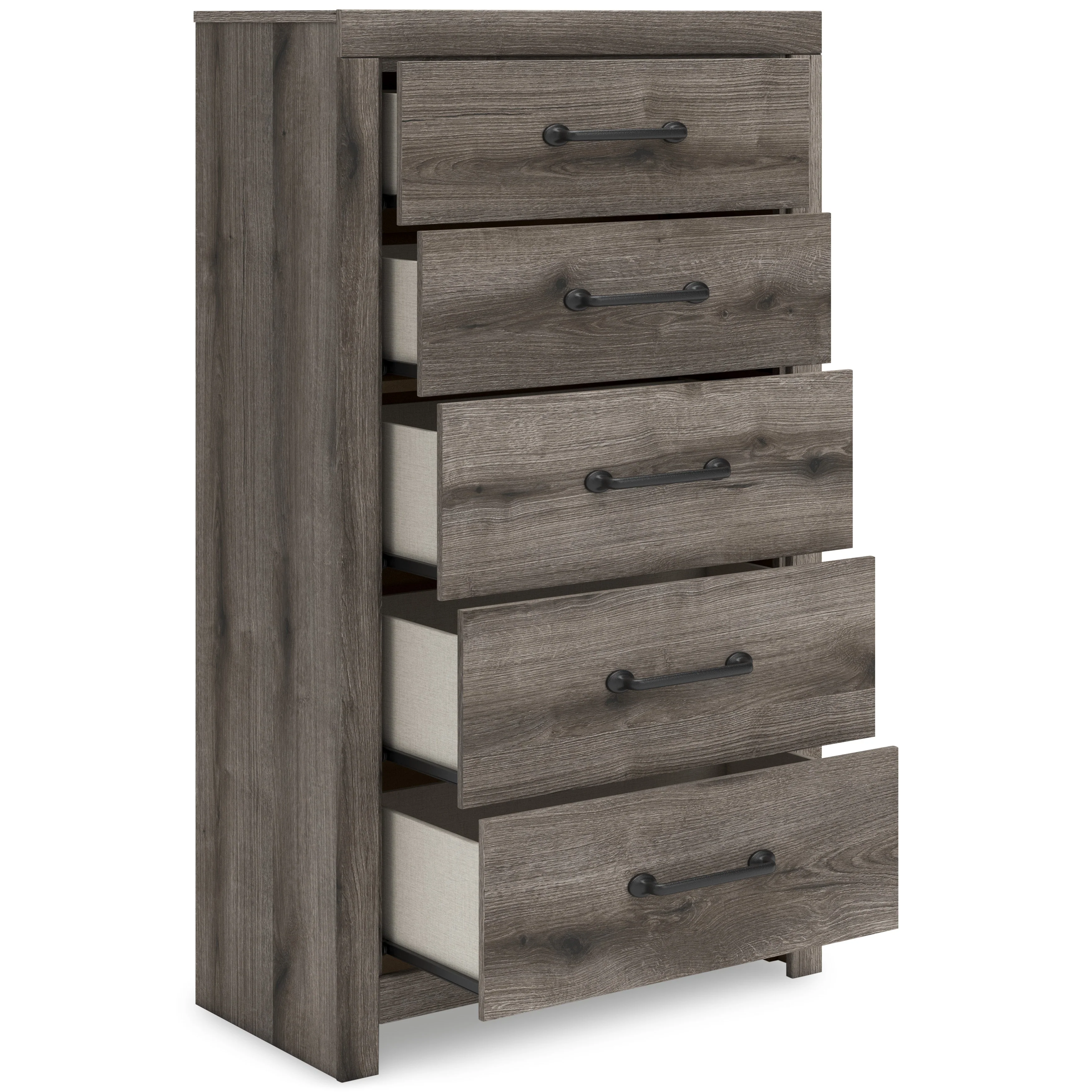Graystorm Brown Gray Panel Storage Bedroom Set with 2 One-Side Drawers - Image 11