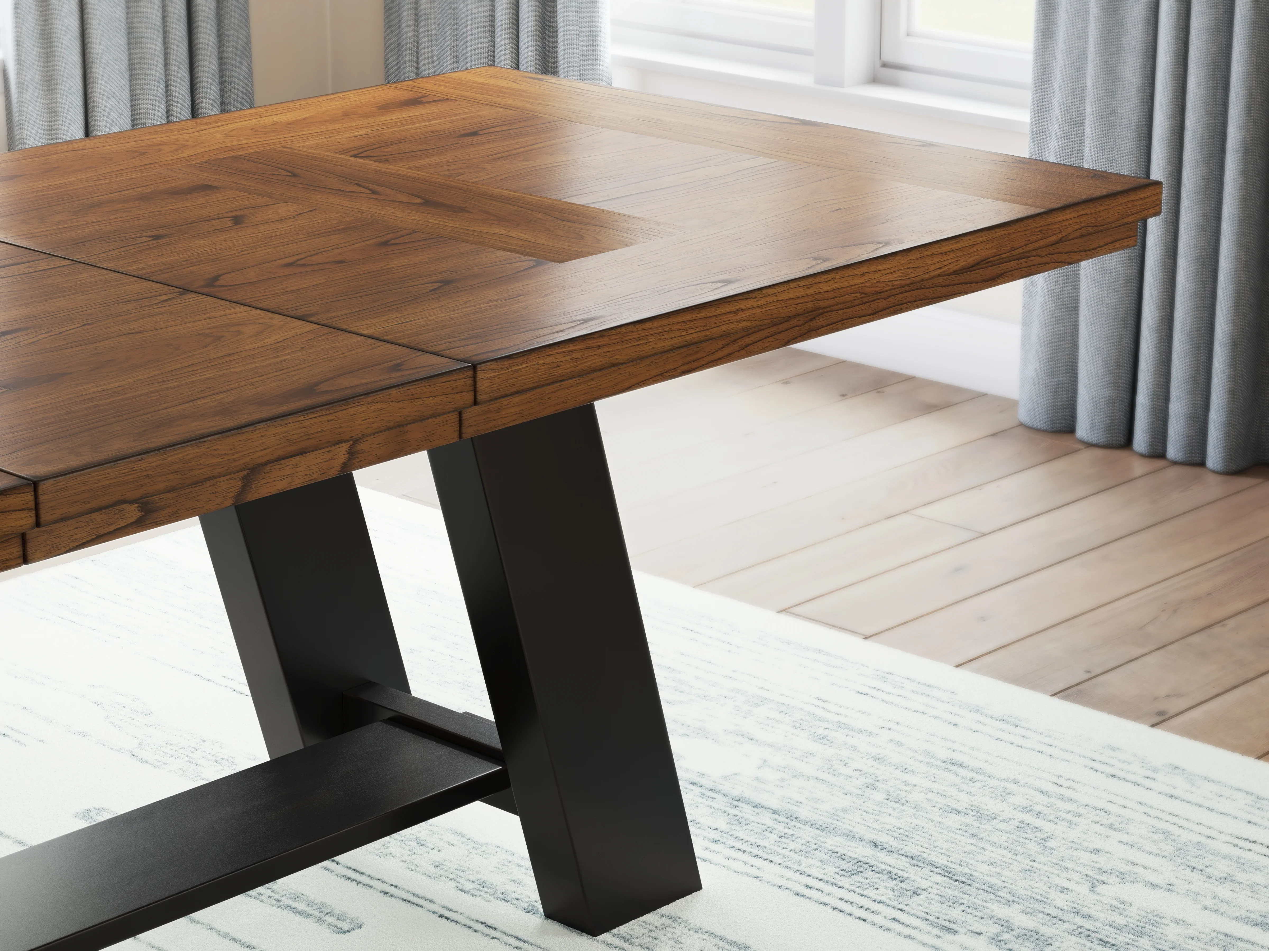 Greddinton Brown/Black Dining Table with 6 Chairs - Image 2
