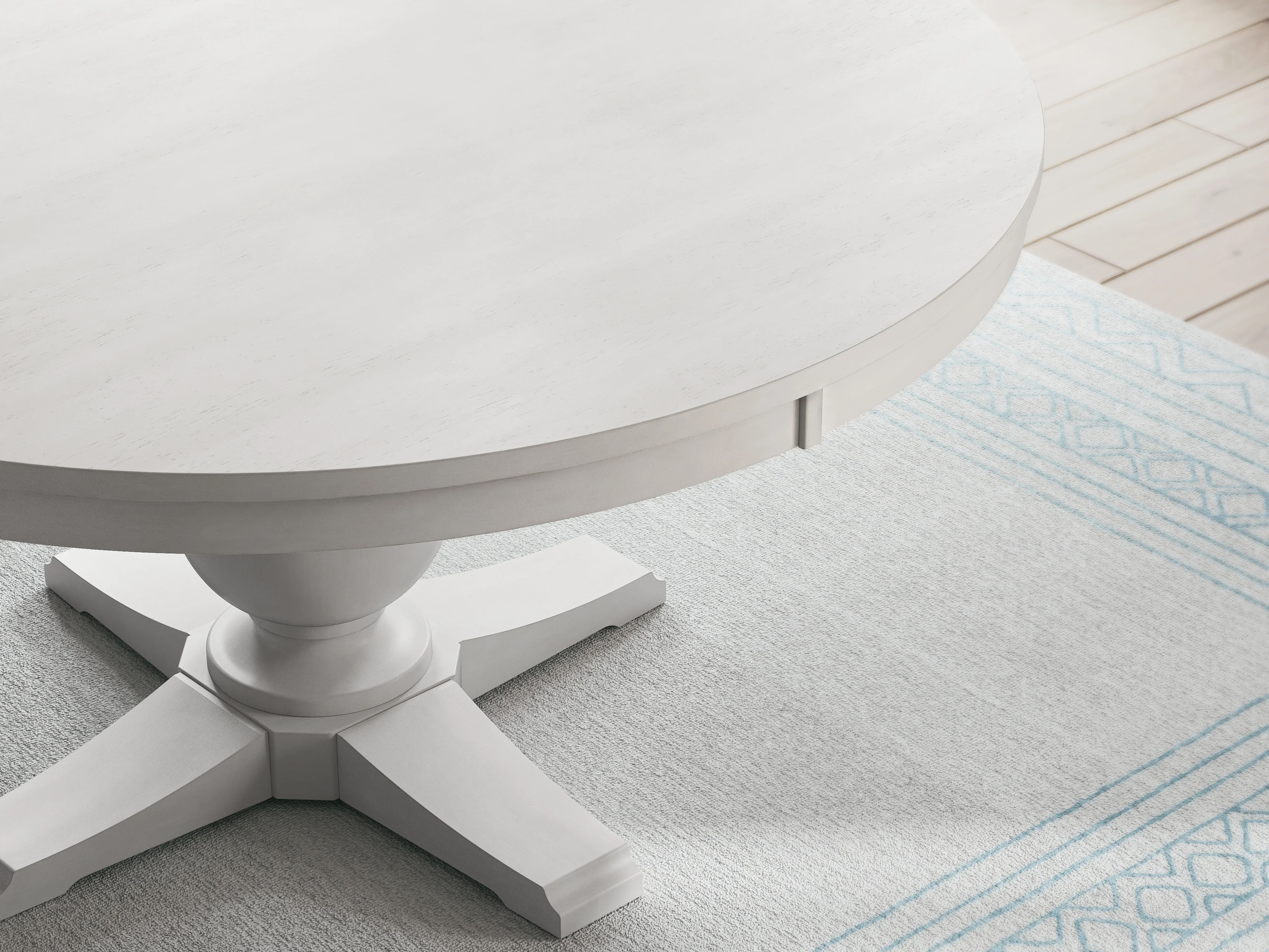 Greddinton White Dining Table with 6 Black Chairs - Image 2
