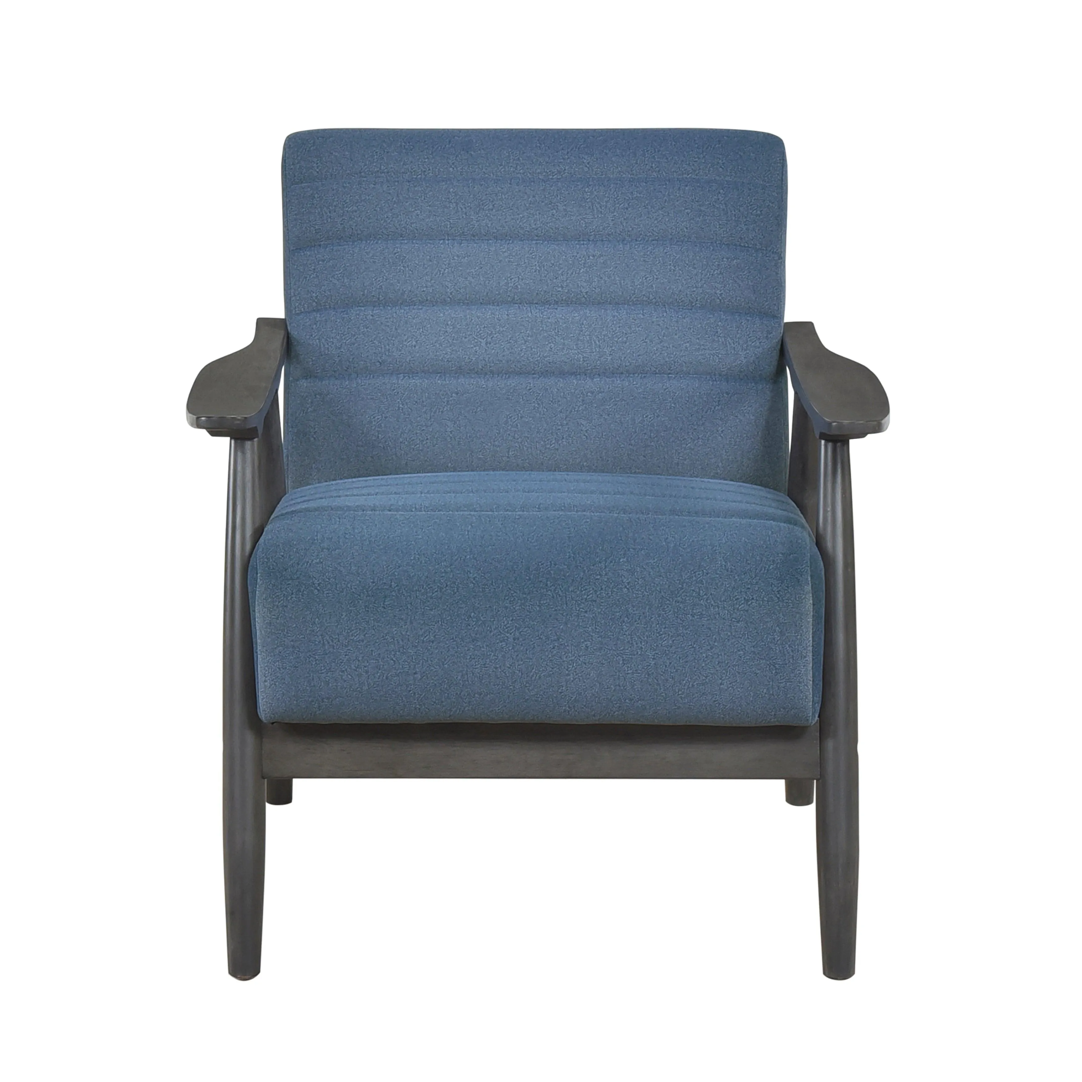 Greeley Blue Velvet Accent Chair - Image 2
