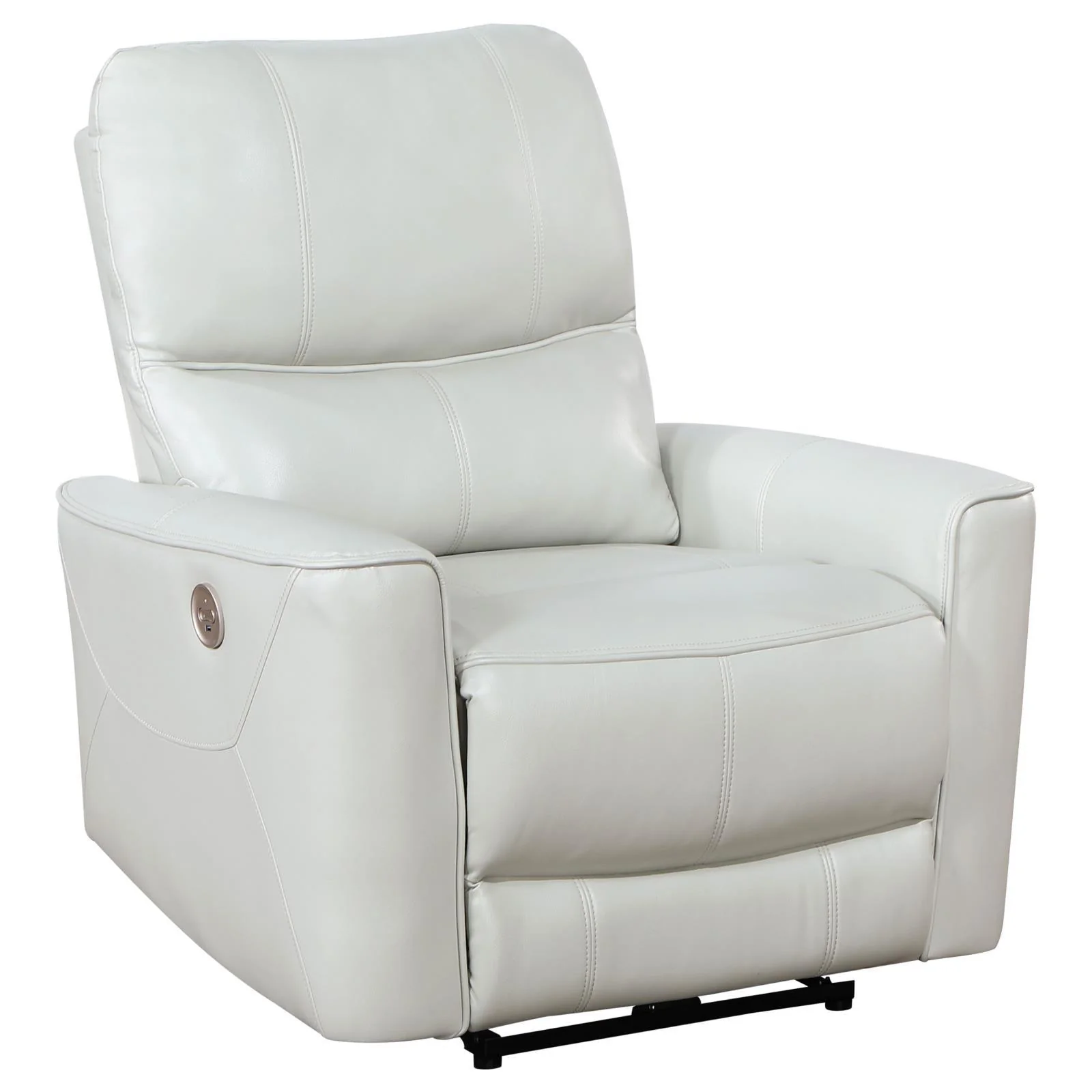 Greenfield Ivory Upholstered Power Recliner Chair - Image 12
